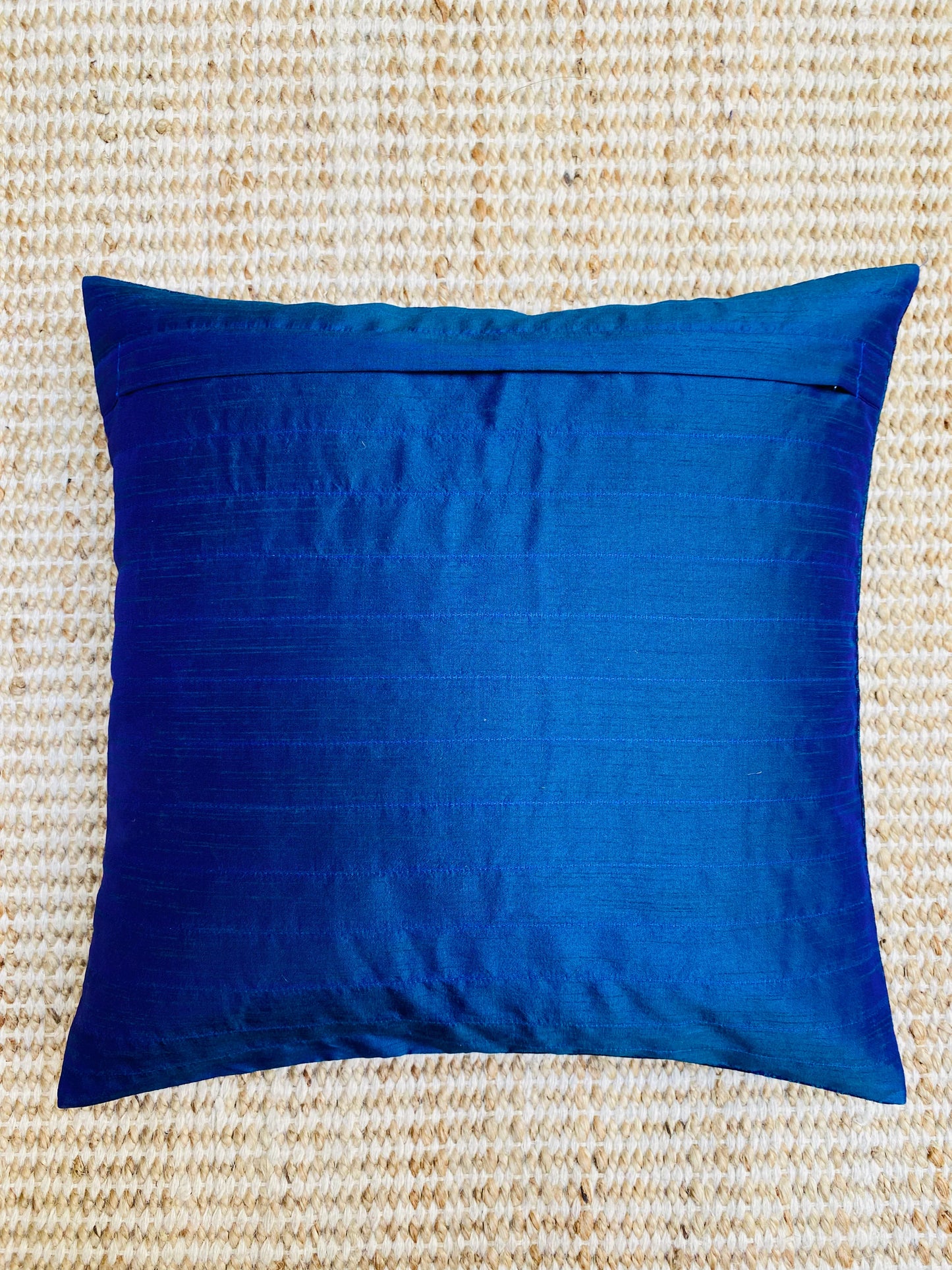 Shades of Blue -Silk Cushion Cover-16*16  (Set of 2)