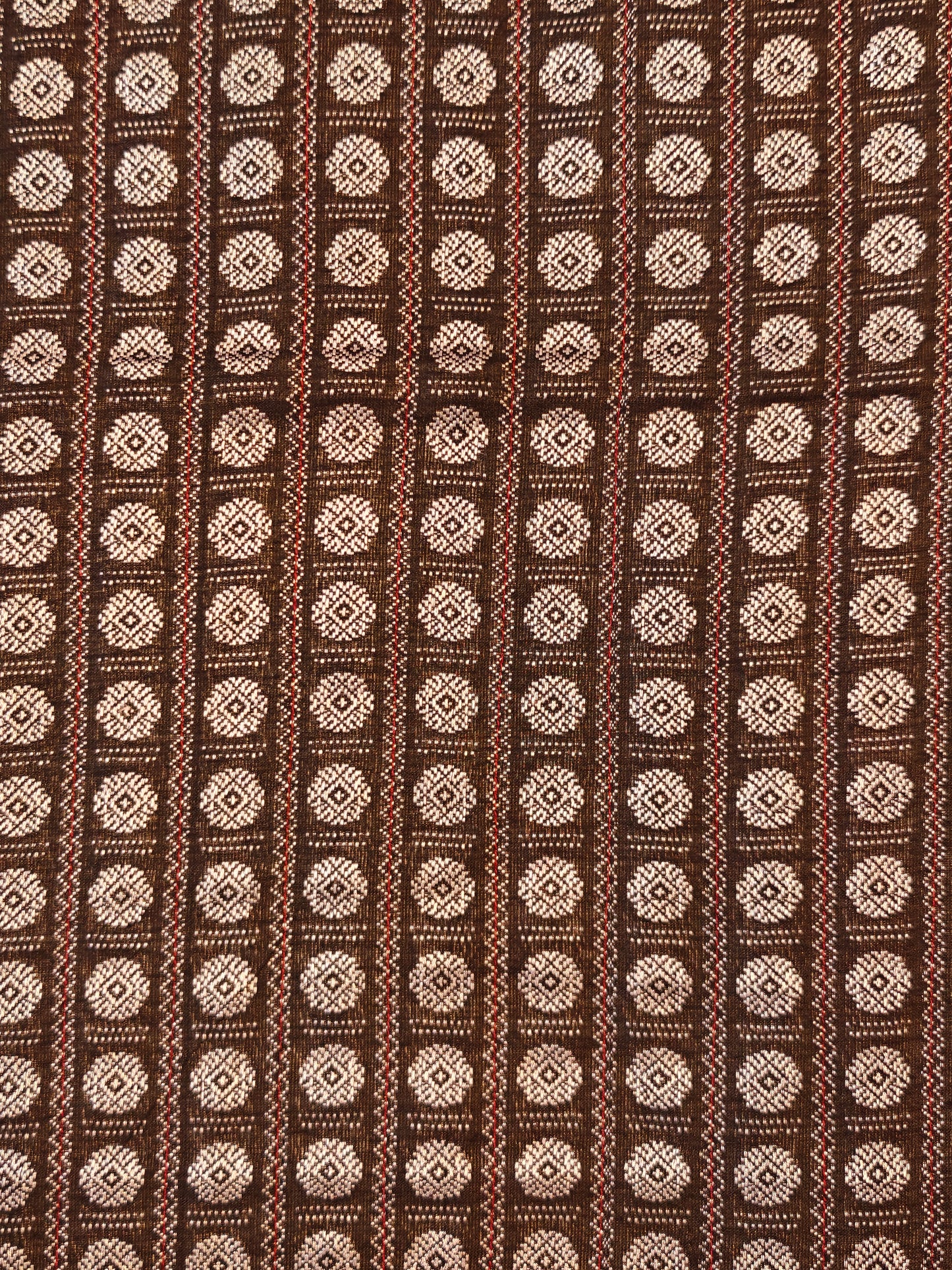 Grey Rudraksha - Reversible Silk Table Runner