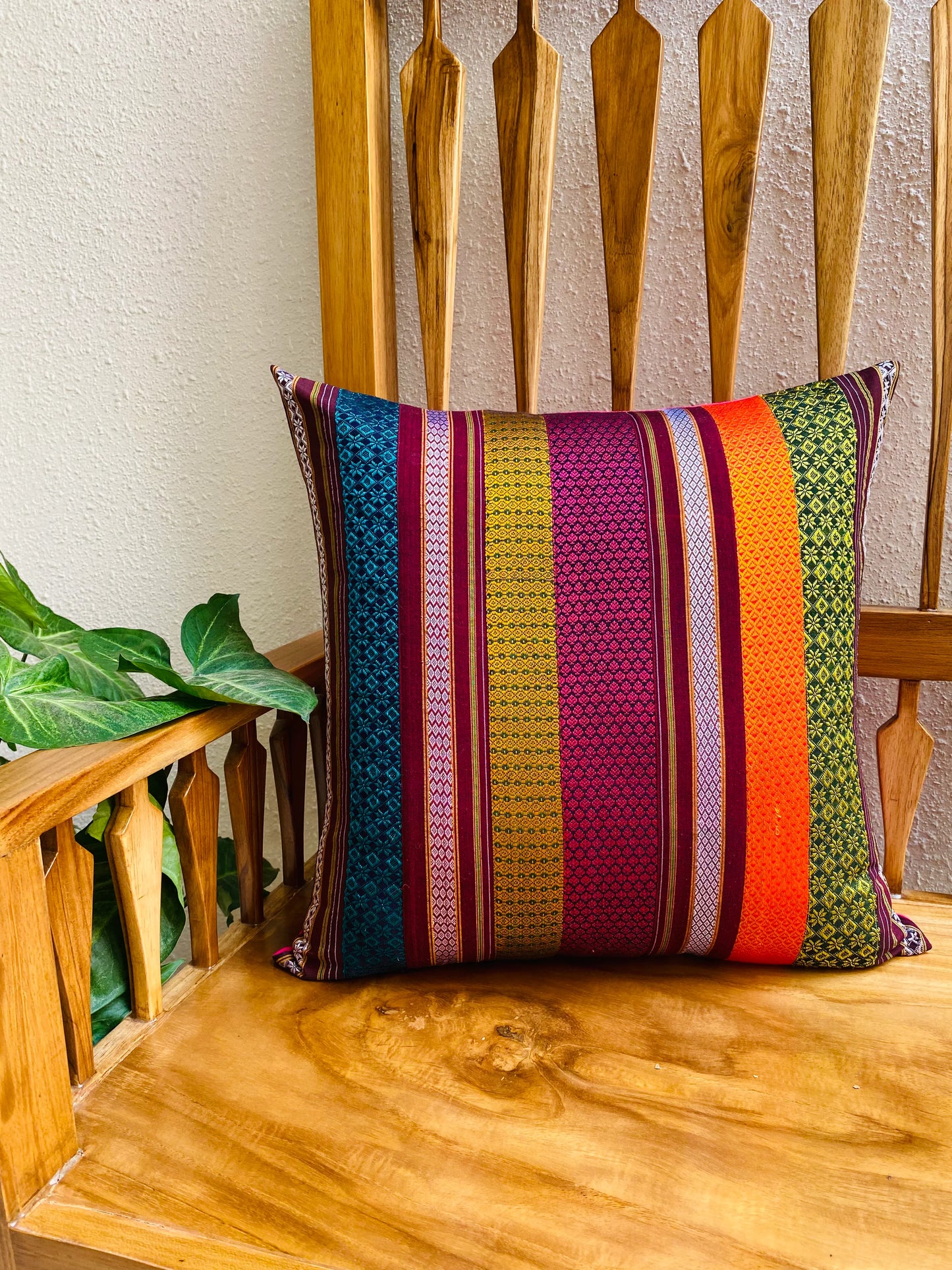 Navaratna Multicolor -Silk Cushion Cover-18*18 (Set of 2)