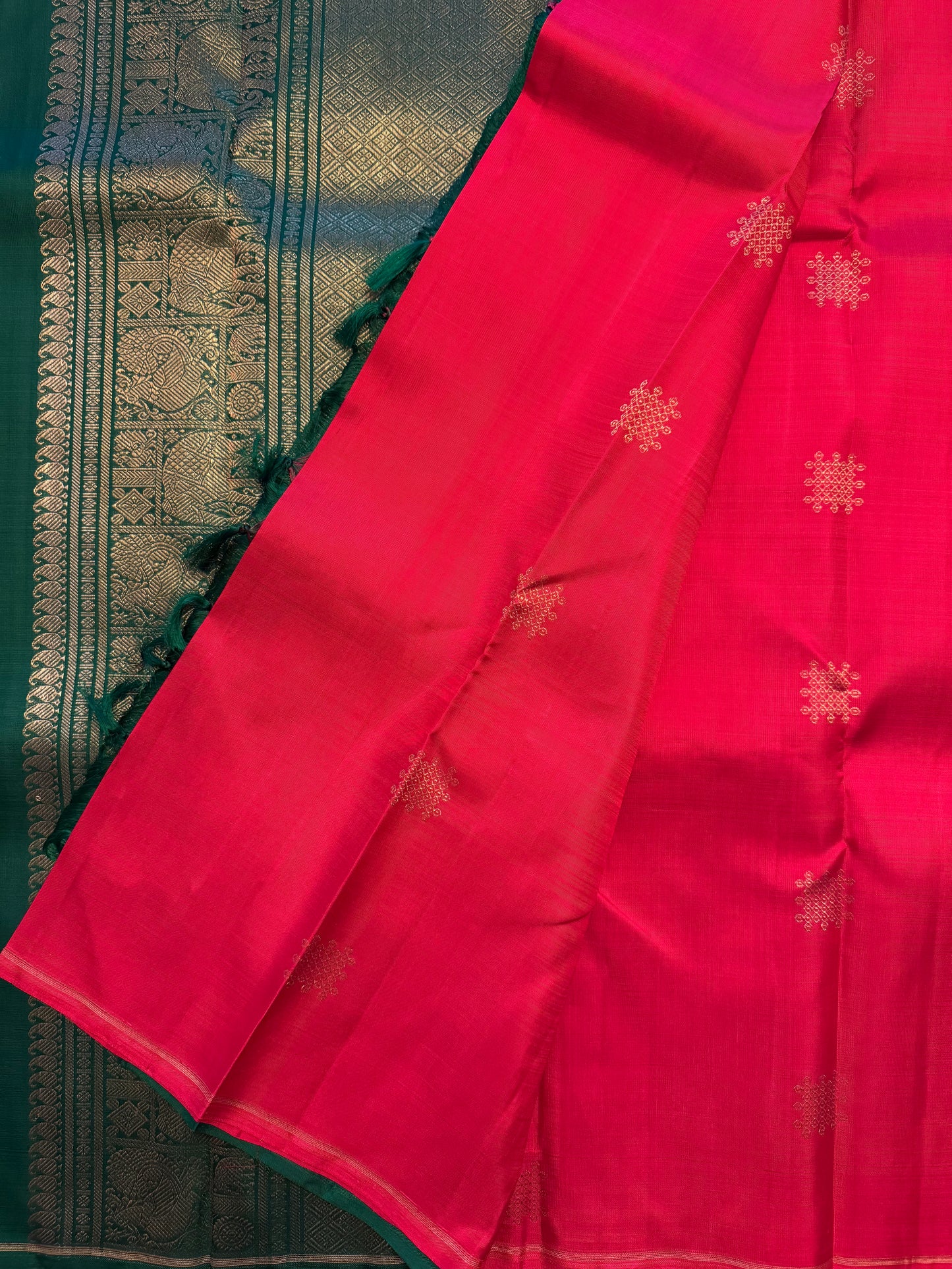 Chilly Red and Green -Kanjivaram Silk Saree