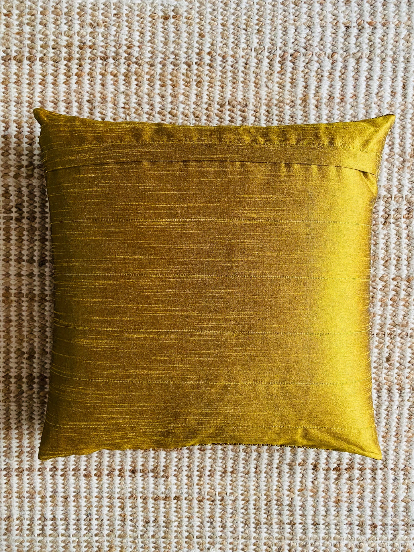 Golden Khunn Pillars -Silk Cushion Cover-16*16  (Set of 2)