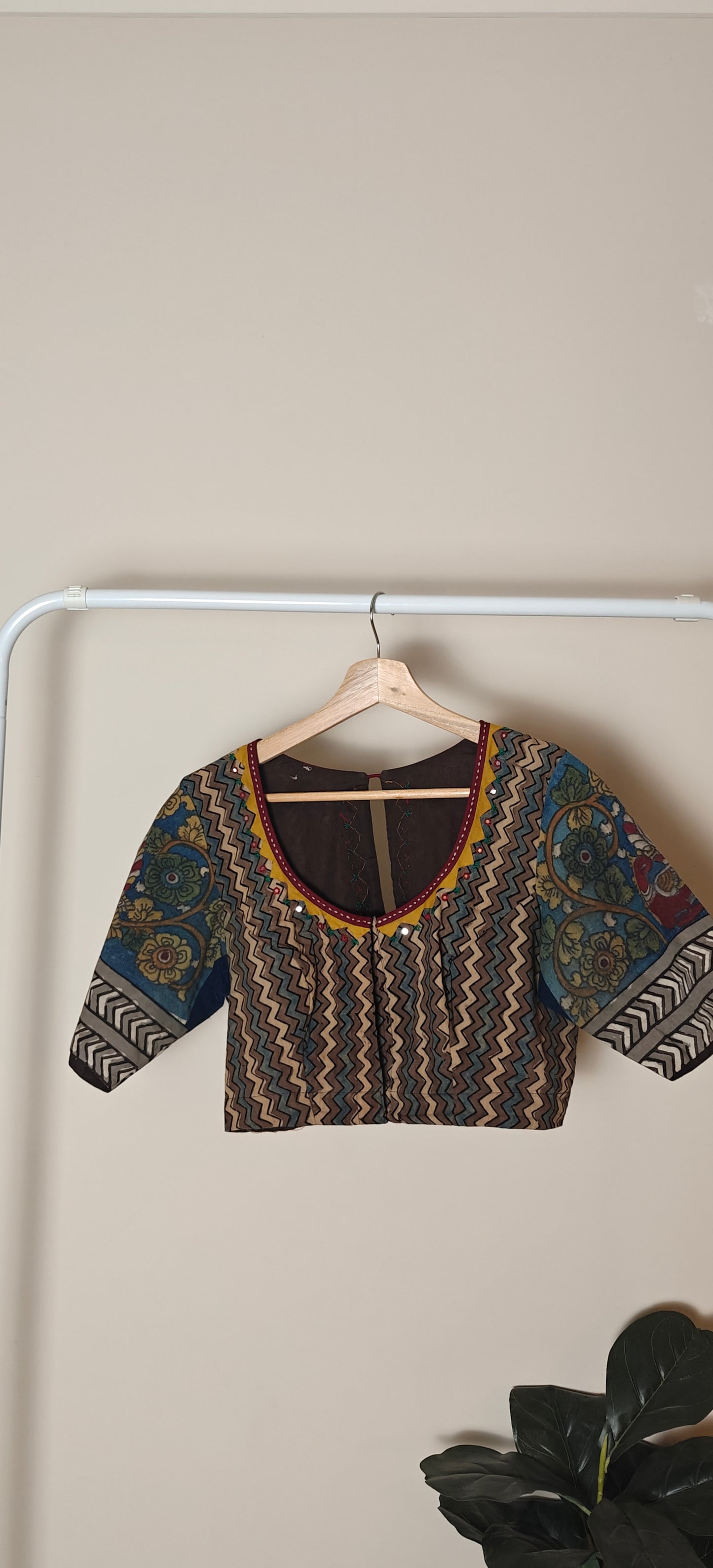 Ajrakh and Kalamkari with Kutch Work