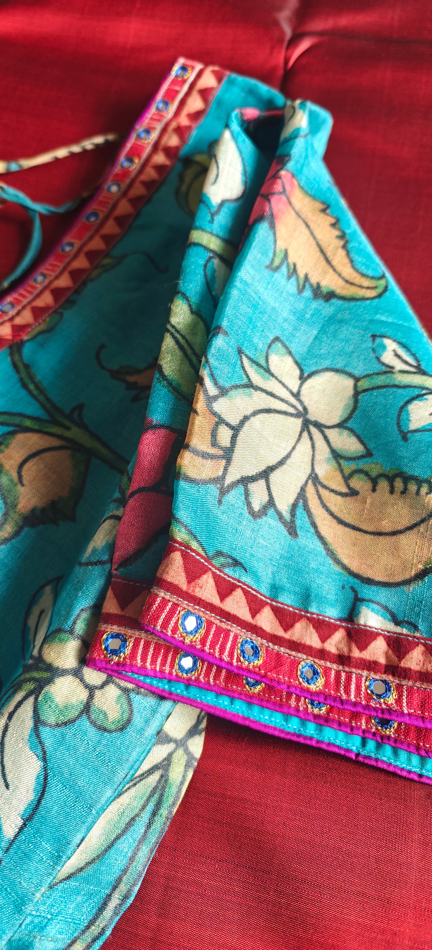 Handpainted Kalamkari Silk Blouse