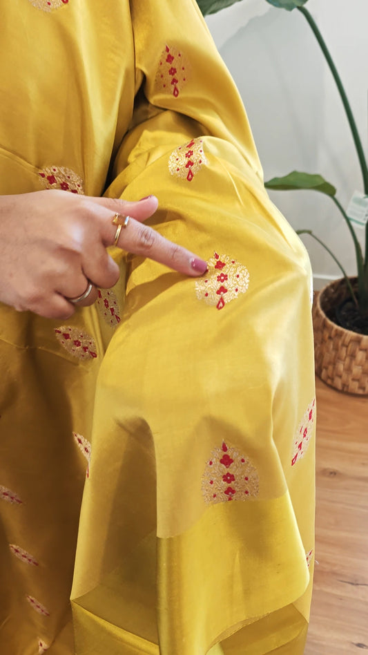 Mustard Yellow Chanderi Silk