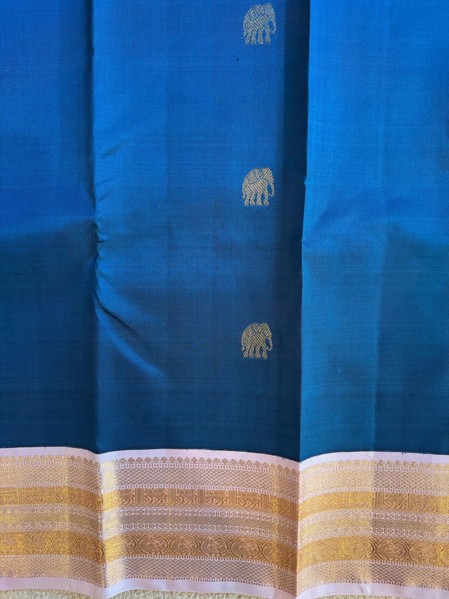 Sapphire blue and Pastel pink-Kanjivaram Silk Saree