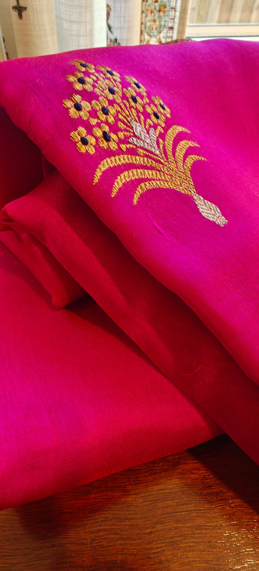 Rani Pink Chanderi Silk