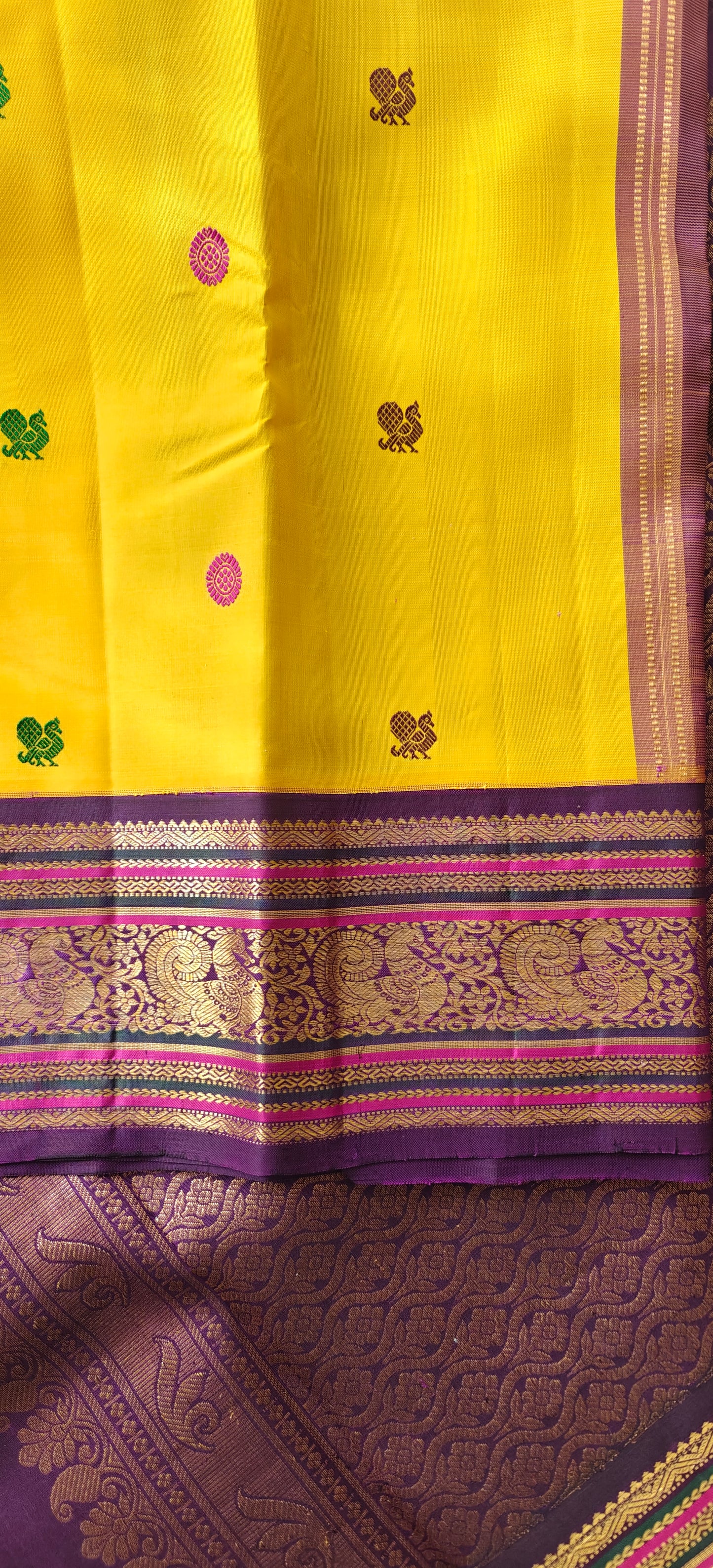 Sunflower Yellow with Purple Border