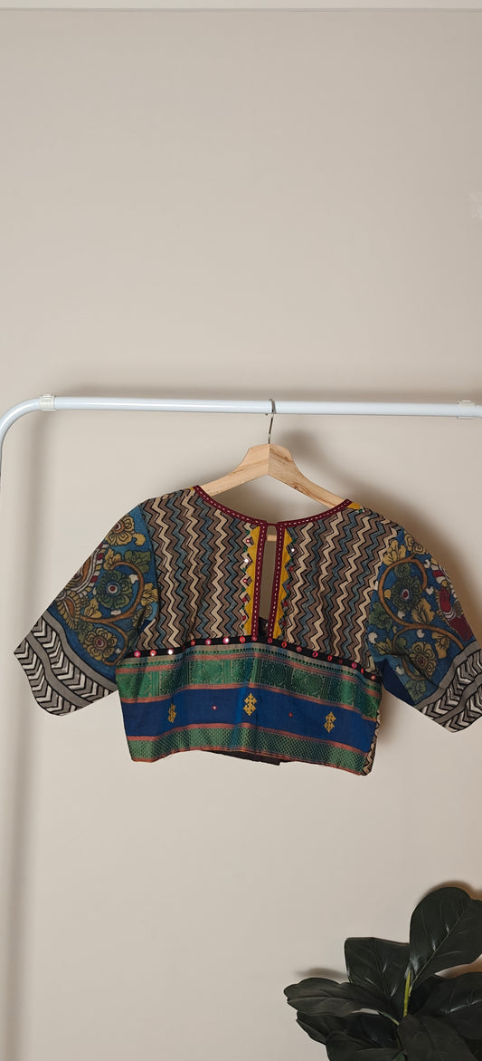 Ajrakh and Kalamkari with Kutch Work