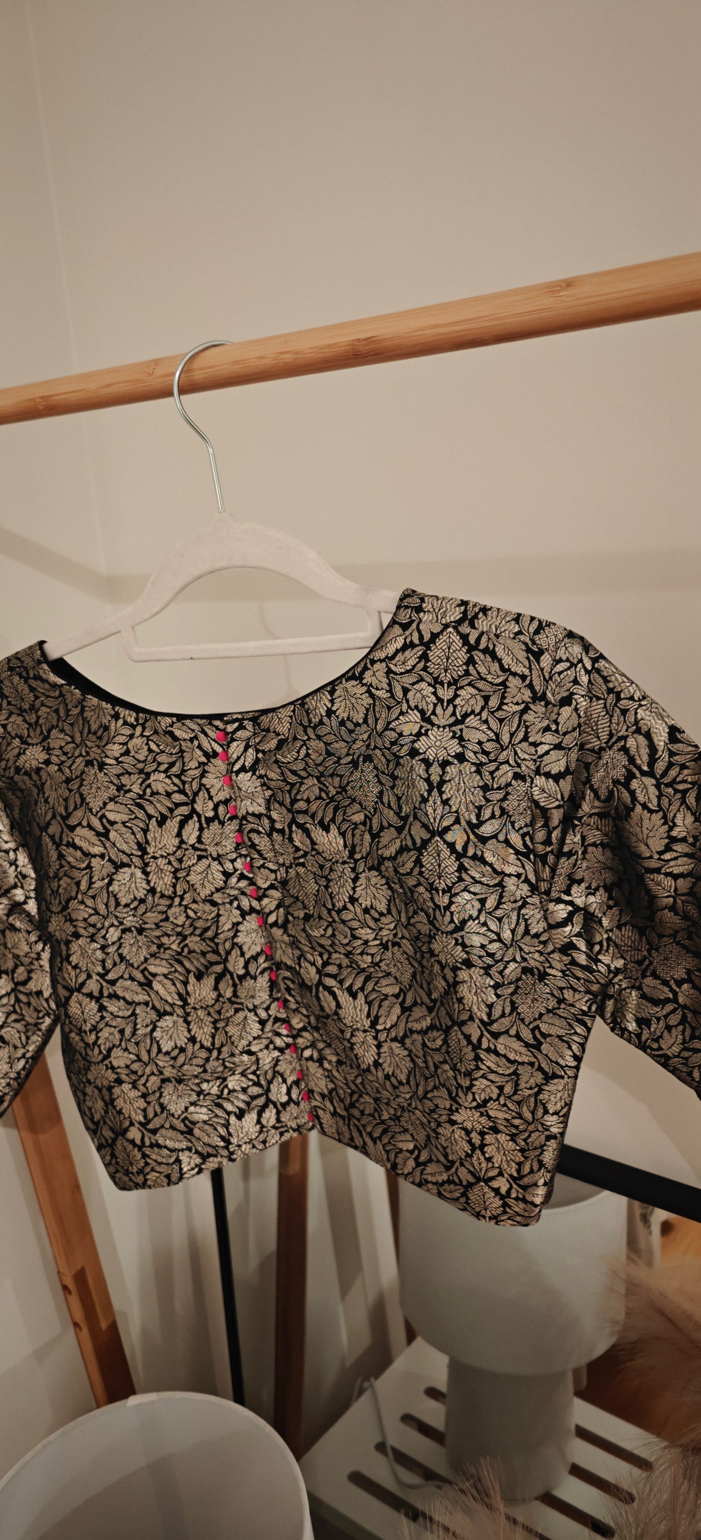 Handloom Black Brocade- Blouse