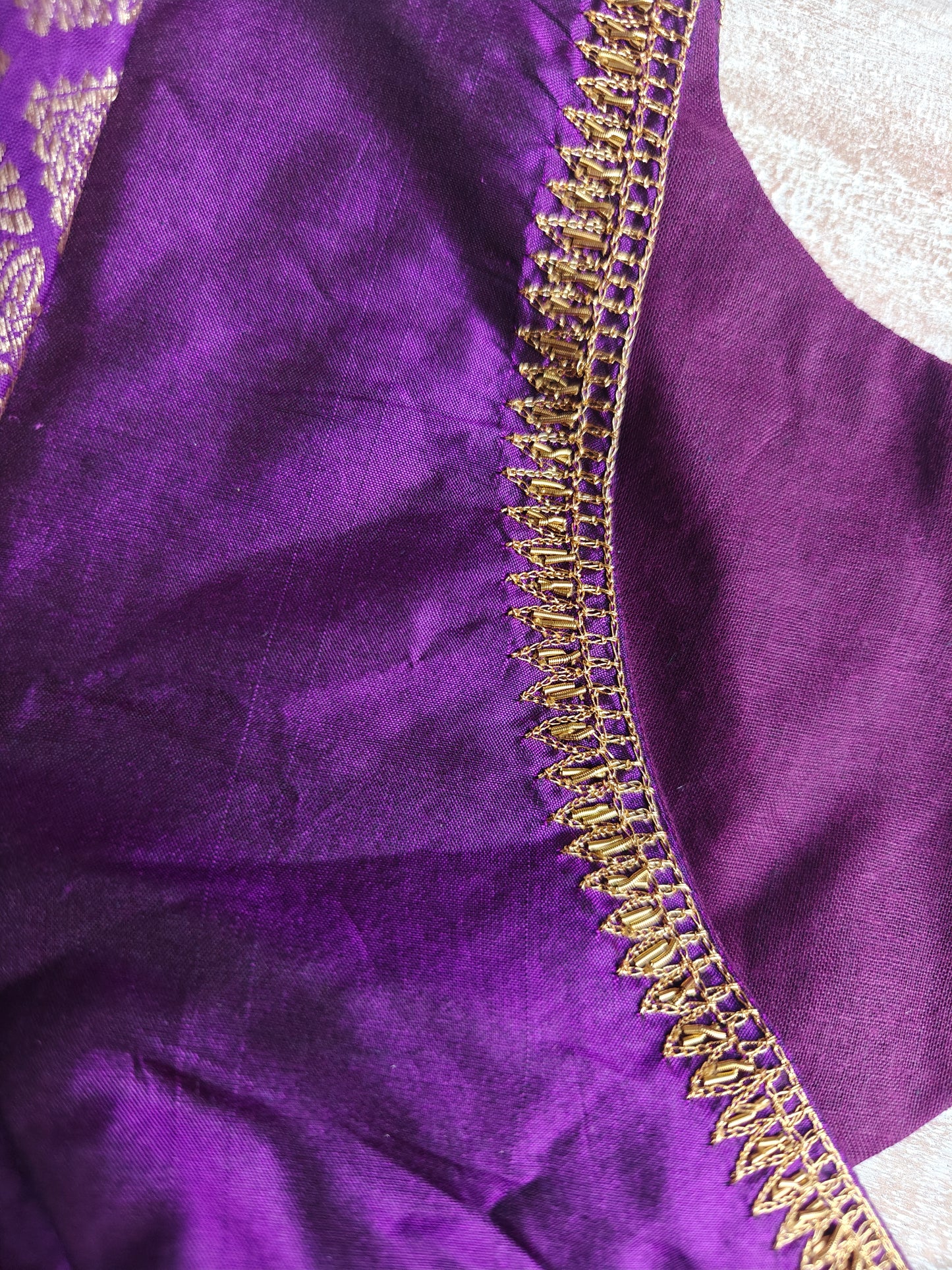 Violet Kanjivaram Silk Blouse