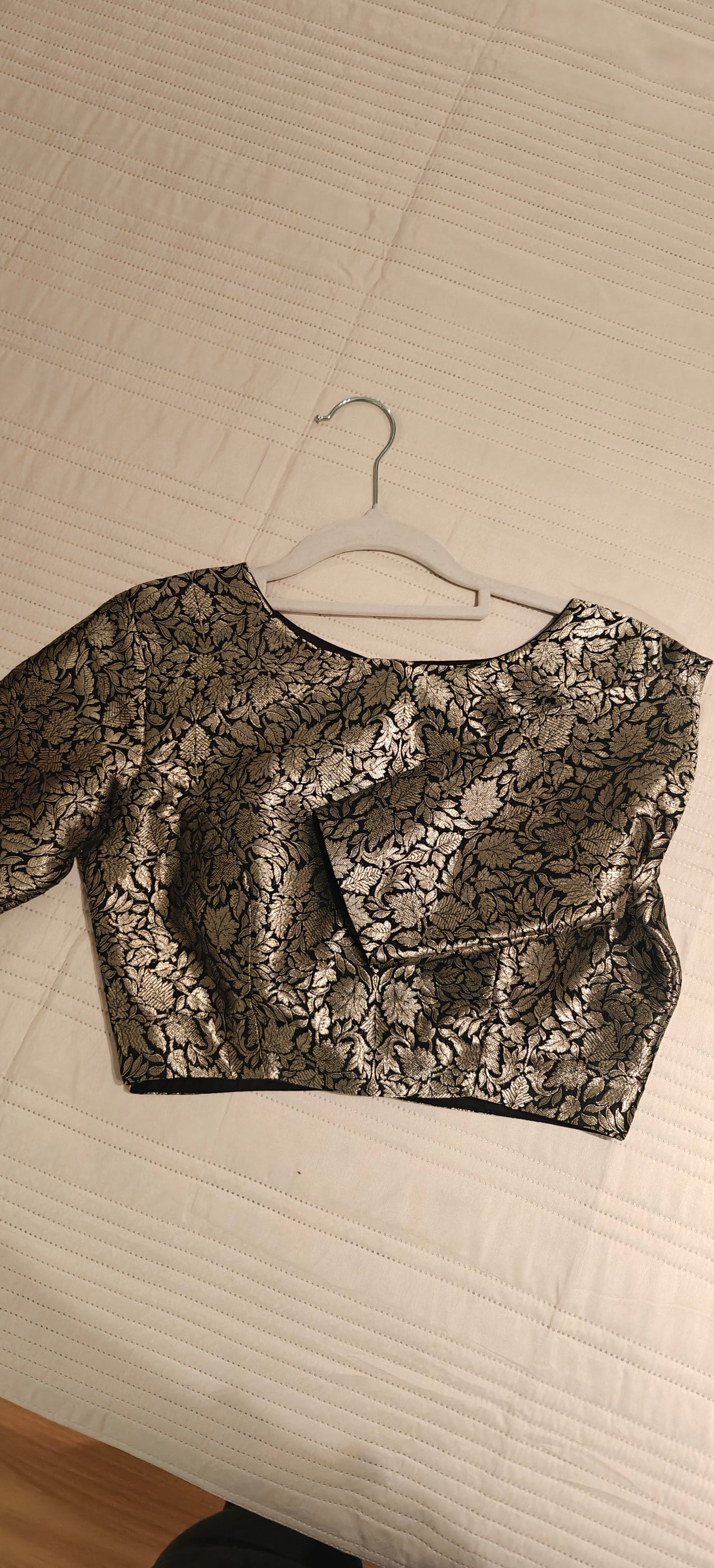 Handloom Black Brocade- Blouse