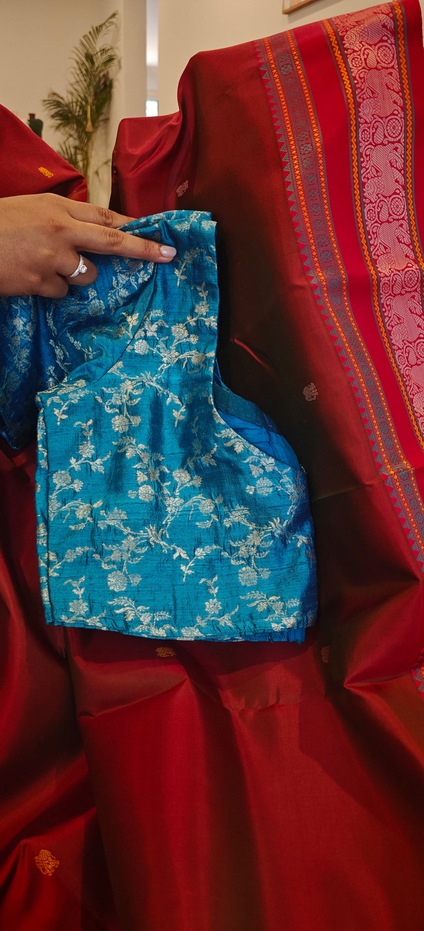 Benarasi Blue Blouse