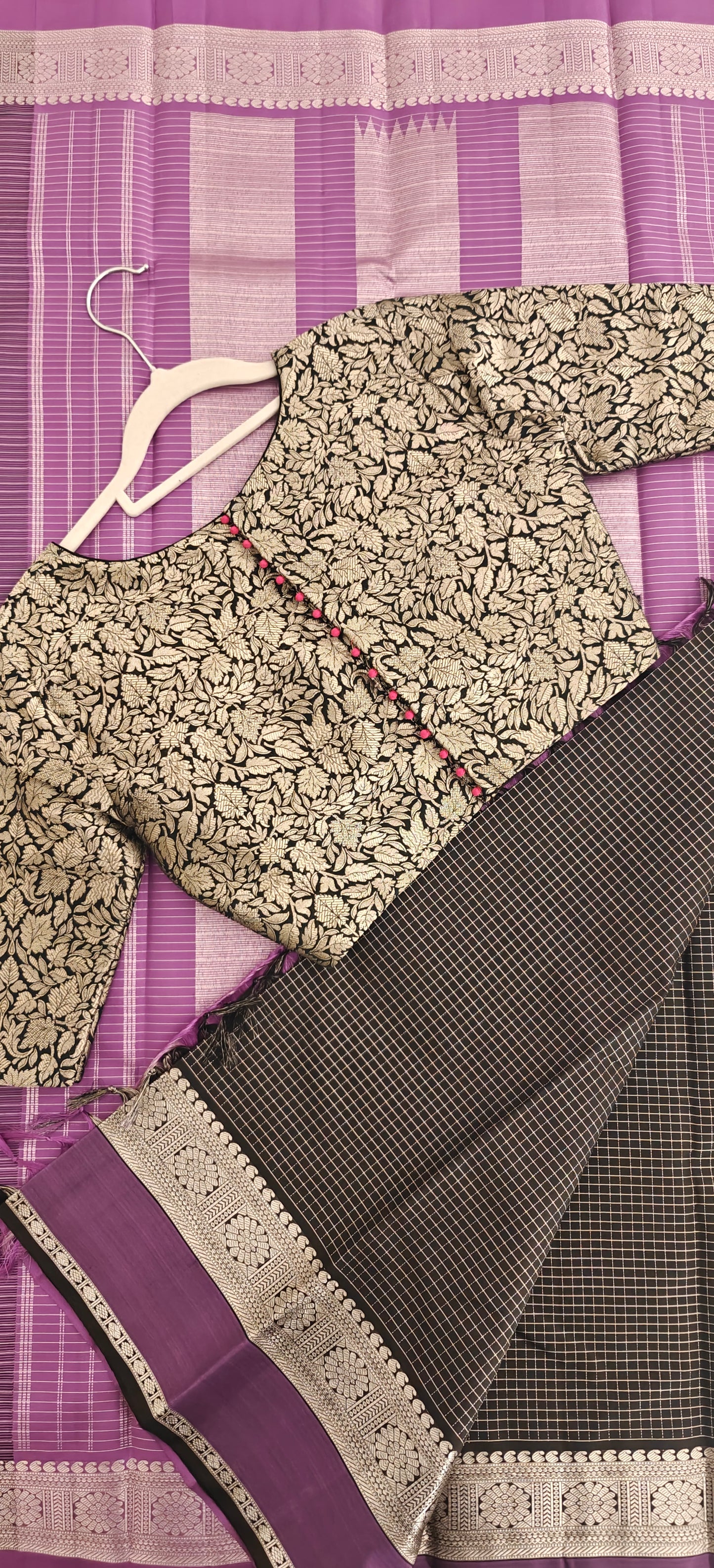 Handloom Black Brocade- Blouse