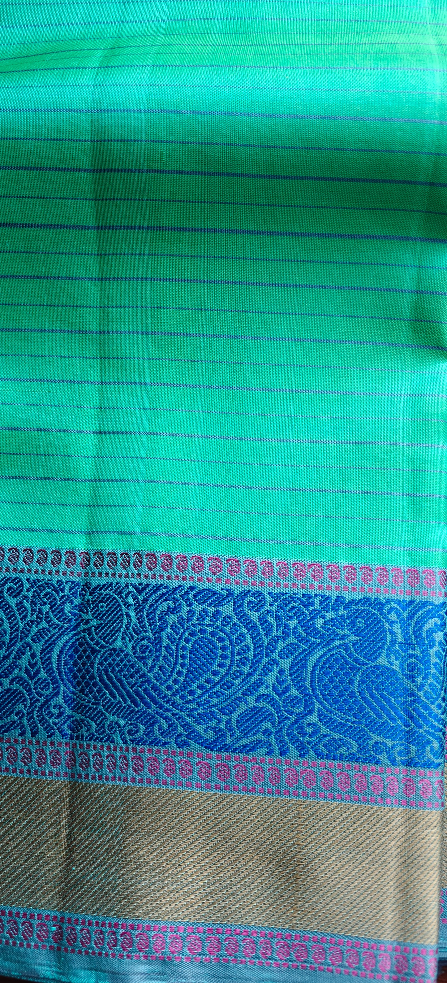 Turquoise Blue -Kanjivaram Silk Saree