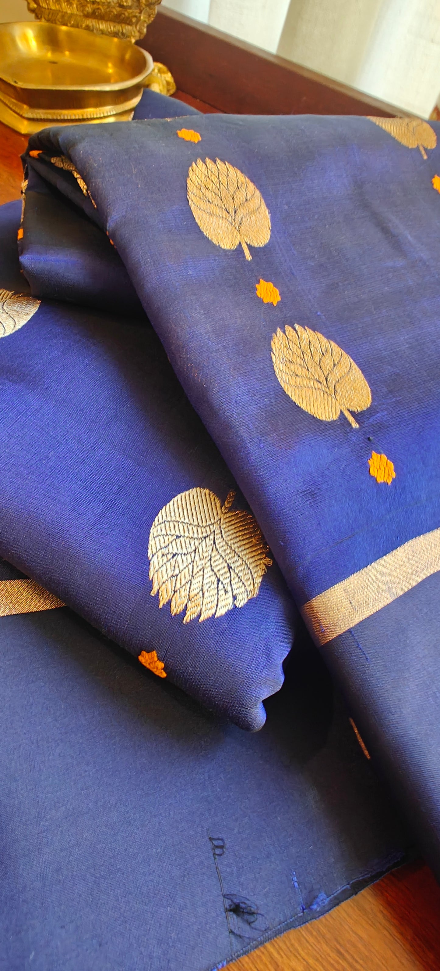 Royal Blue Chanderi Silk Sari