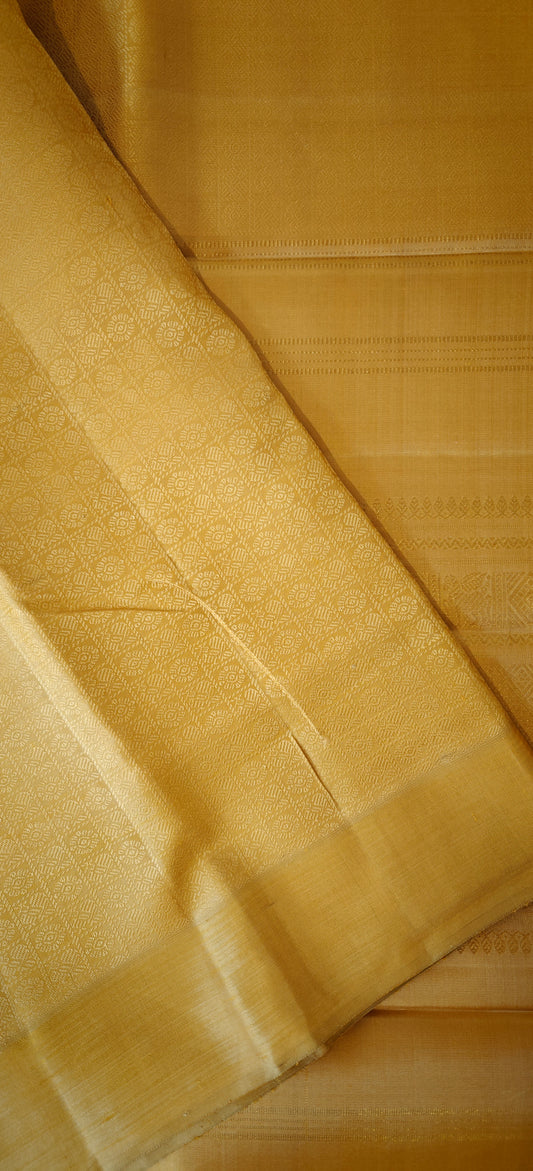 Golden threadwork kanjivaram silk saree