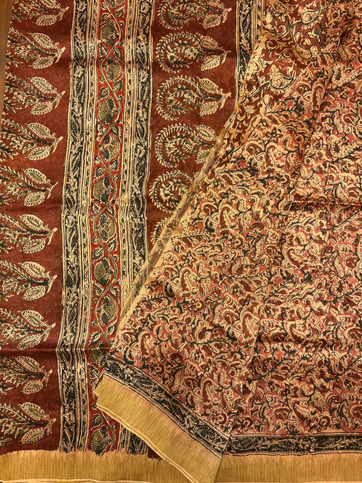 Pink Chanderi -Kalamkari Saree