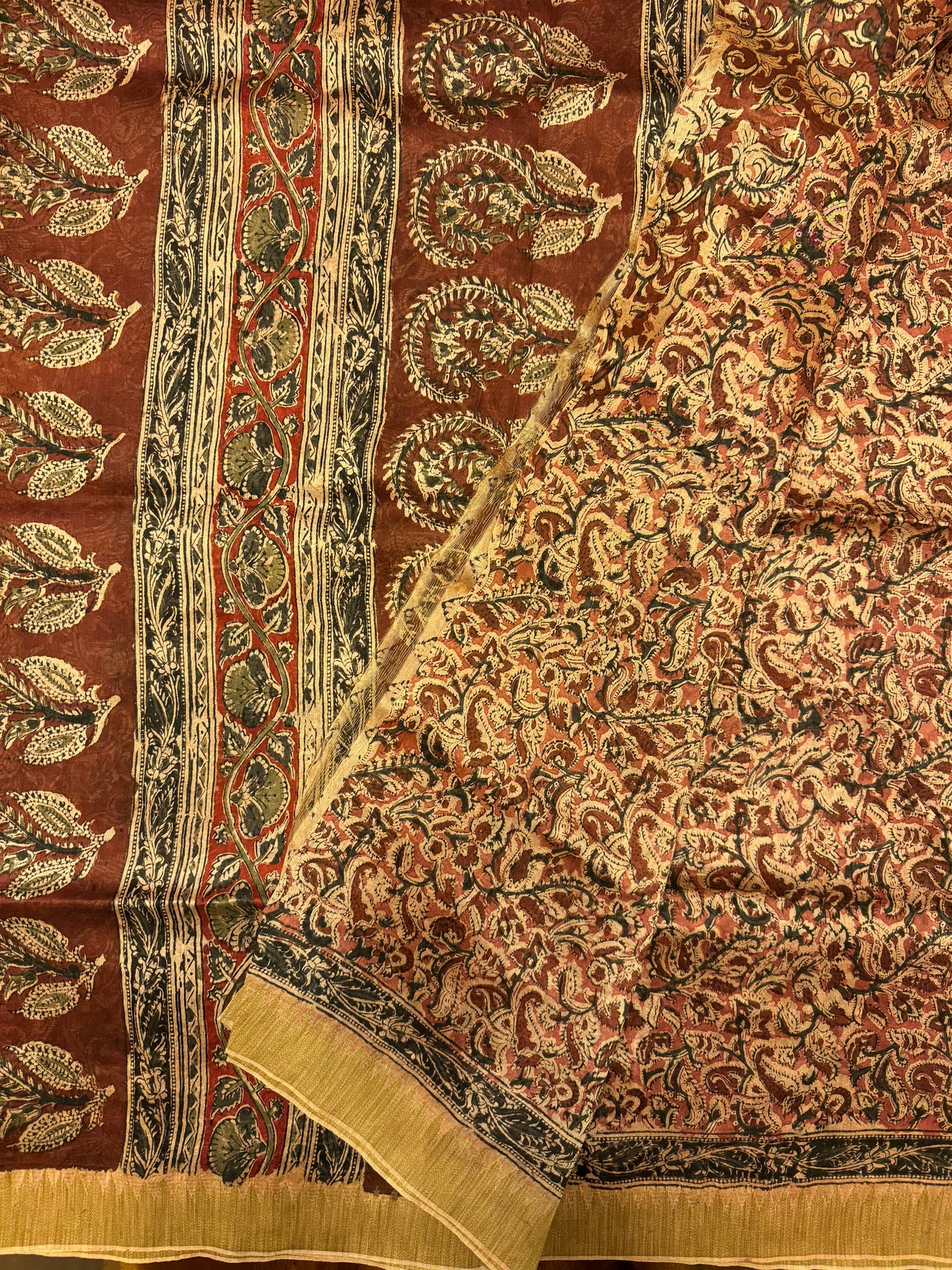 Pink Chanderi -Kalamkari Saree