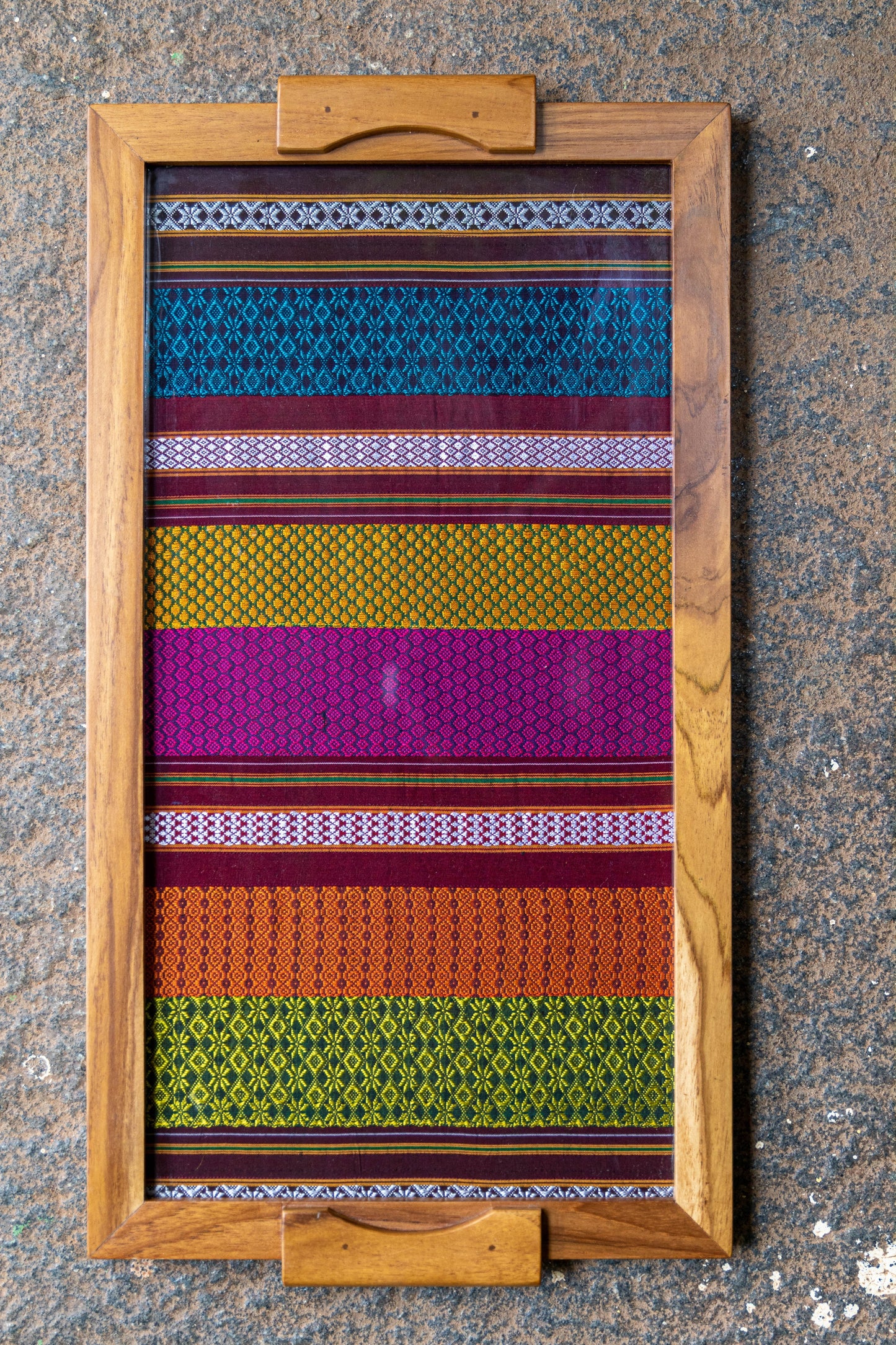 Navaratna Multicolor-Large Wooden Tray