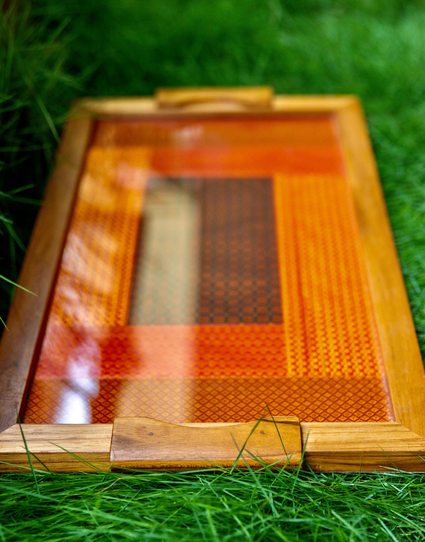 Marigold Orange-Large Wooden Tray