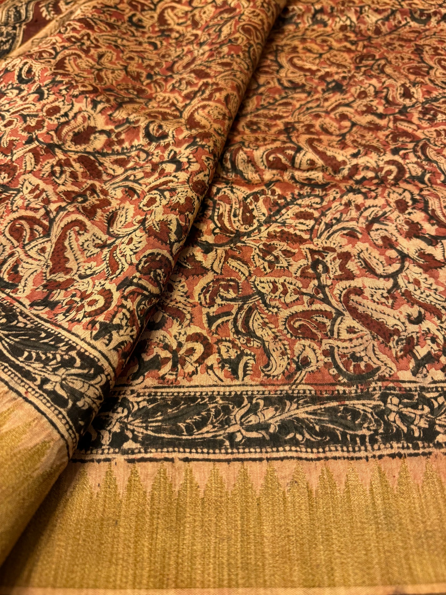 Pink Chanderi -Kalamkari Saree