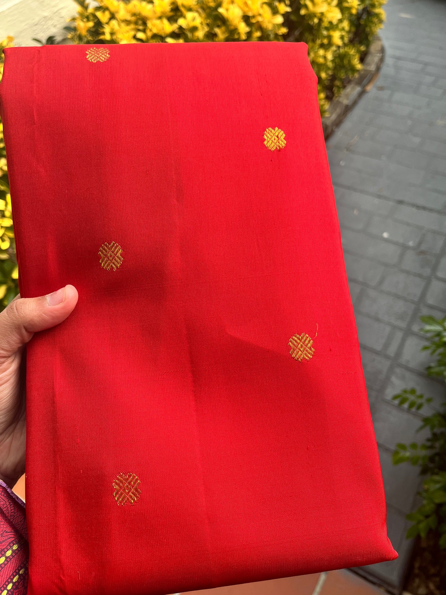 Chilli Red and Bottle Green -Handwoven Kanjivaram