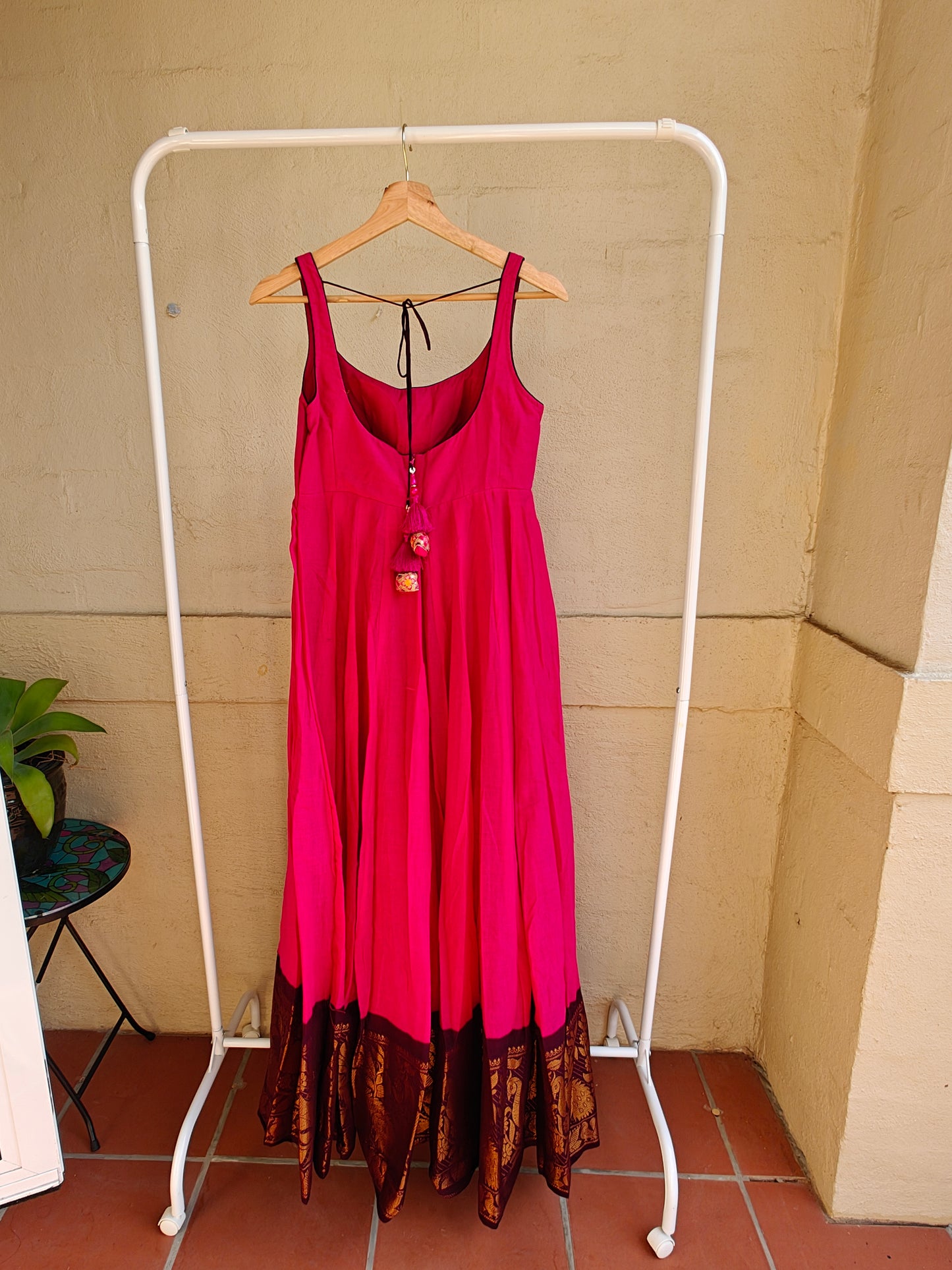 Pink and Black Gown  -Sleeveless