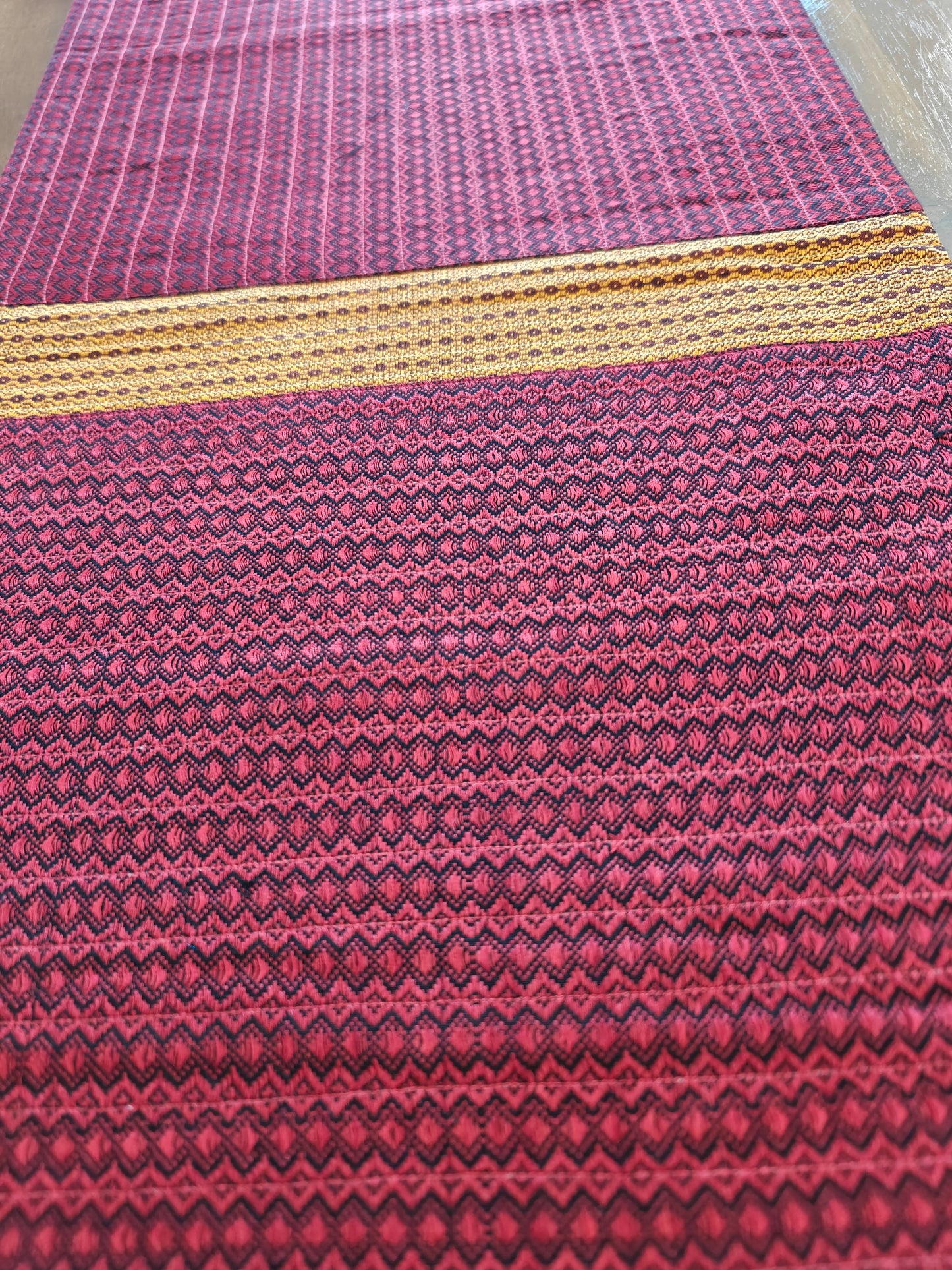 Maroon - Reversible Silk Table Runner