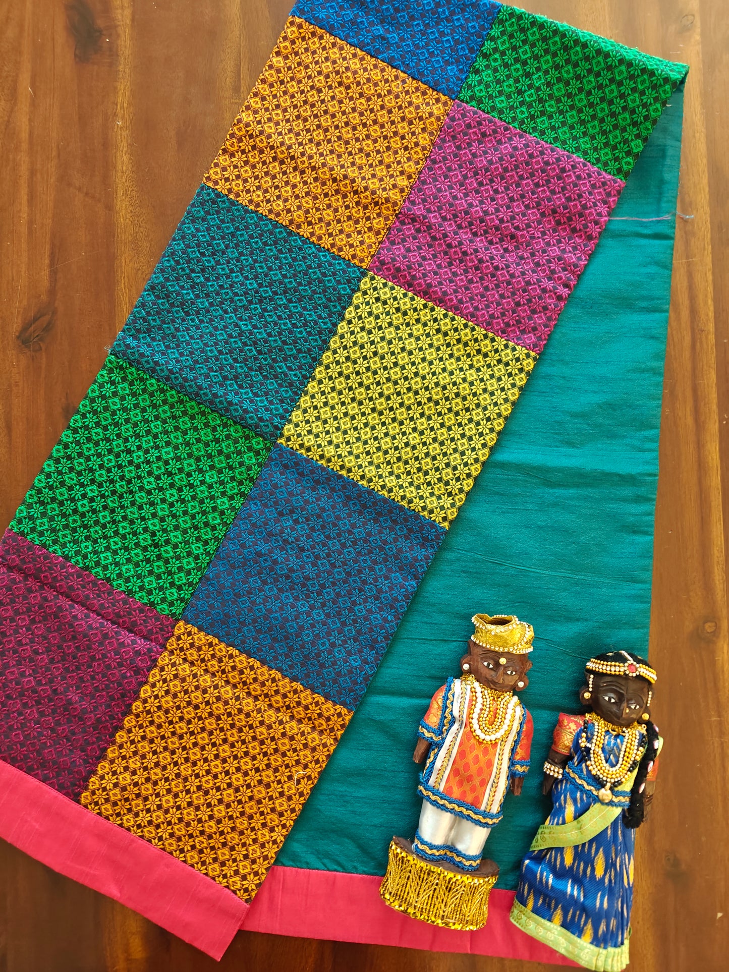 Navaratna Reversible Silk Table Runner