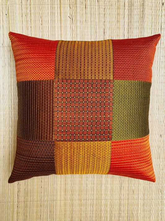 Marigold Orange  -Silk Cushion Cover-16*16  (Set of 2)