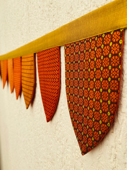 Marigold Orange -Silk Wall Hanging-42"