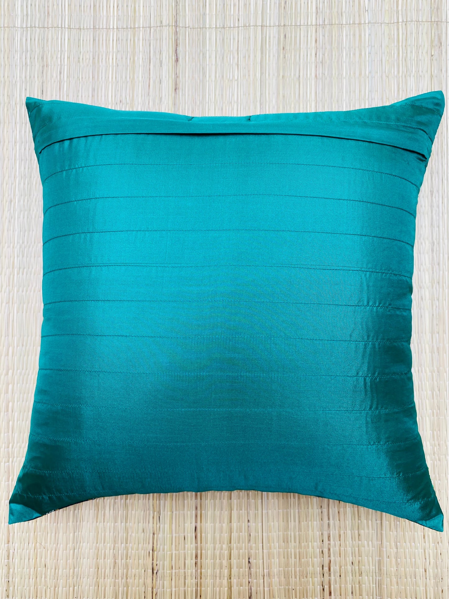 Emerald Green -Silk Cushion Cover-16*16  (Set of 2)