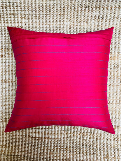 Navaratna Multicolor -Silk Cushion Cover-18*18  (Set of 2)