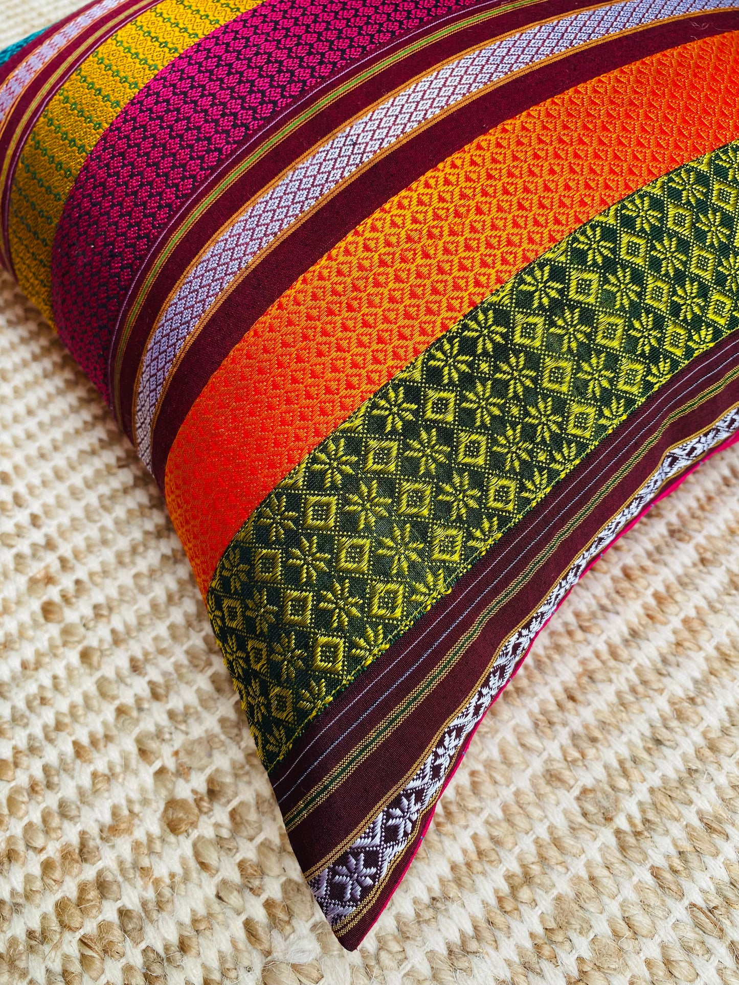 Navaratna Multicolor -Silk Cushion Cover-16*16  (Set of 2)