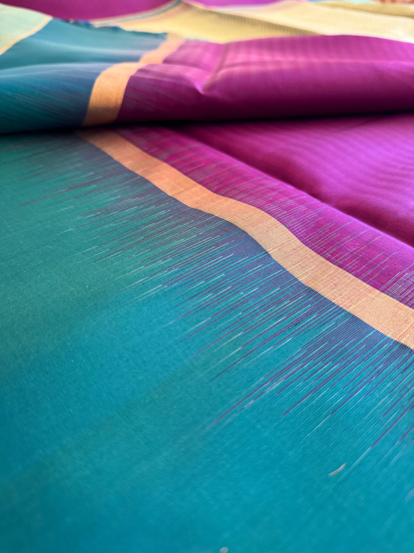 Purple with Blue -Kanjivaram Soft Silk Saree