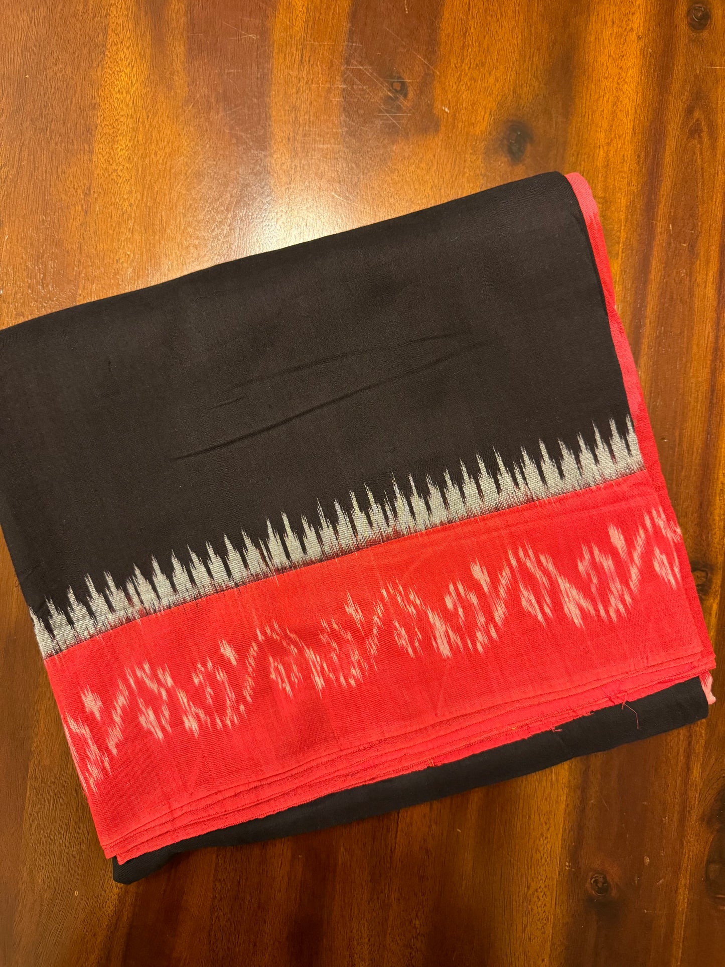 Black and Red - Ikkat Saree