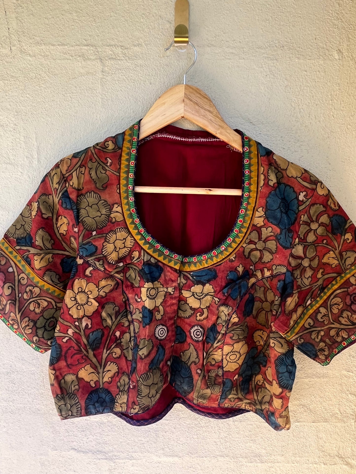 Handpainted kalamkari cotton blouse