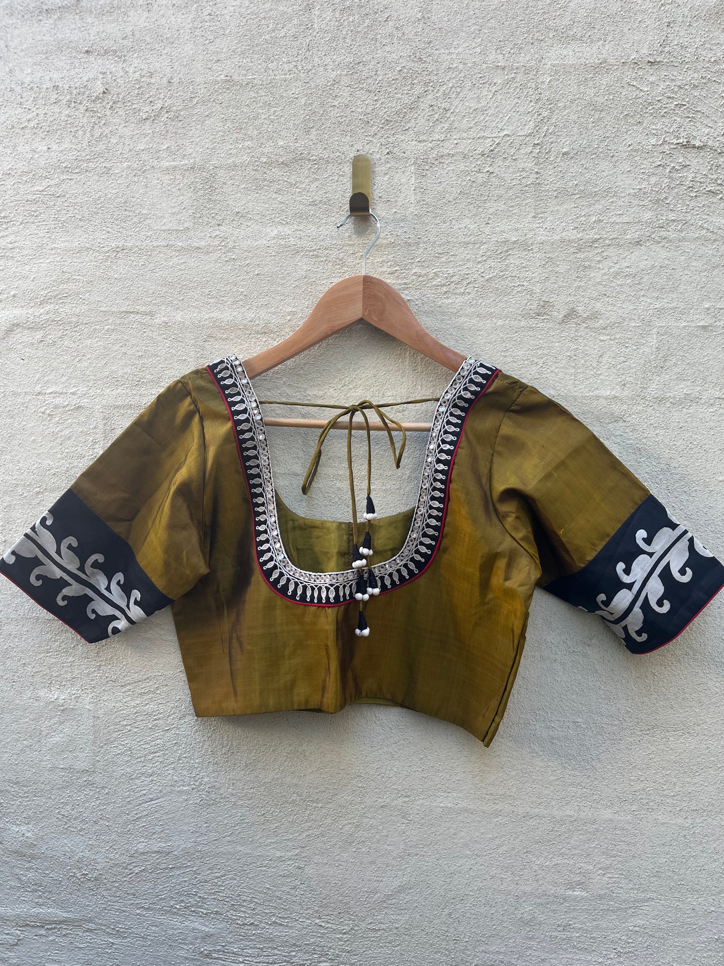 Golden Blouse with Black detailing