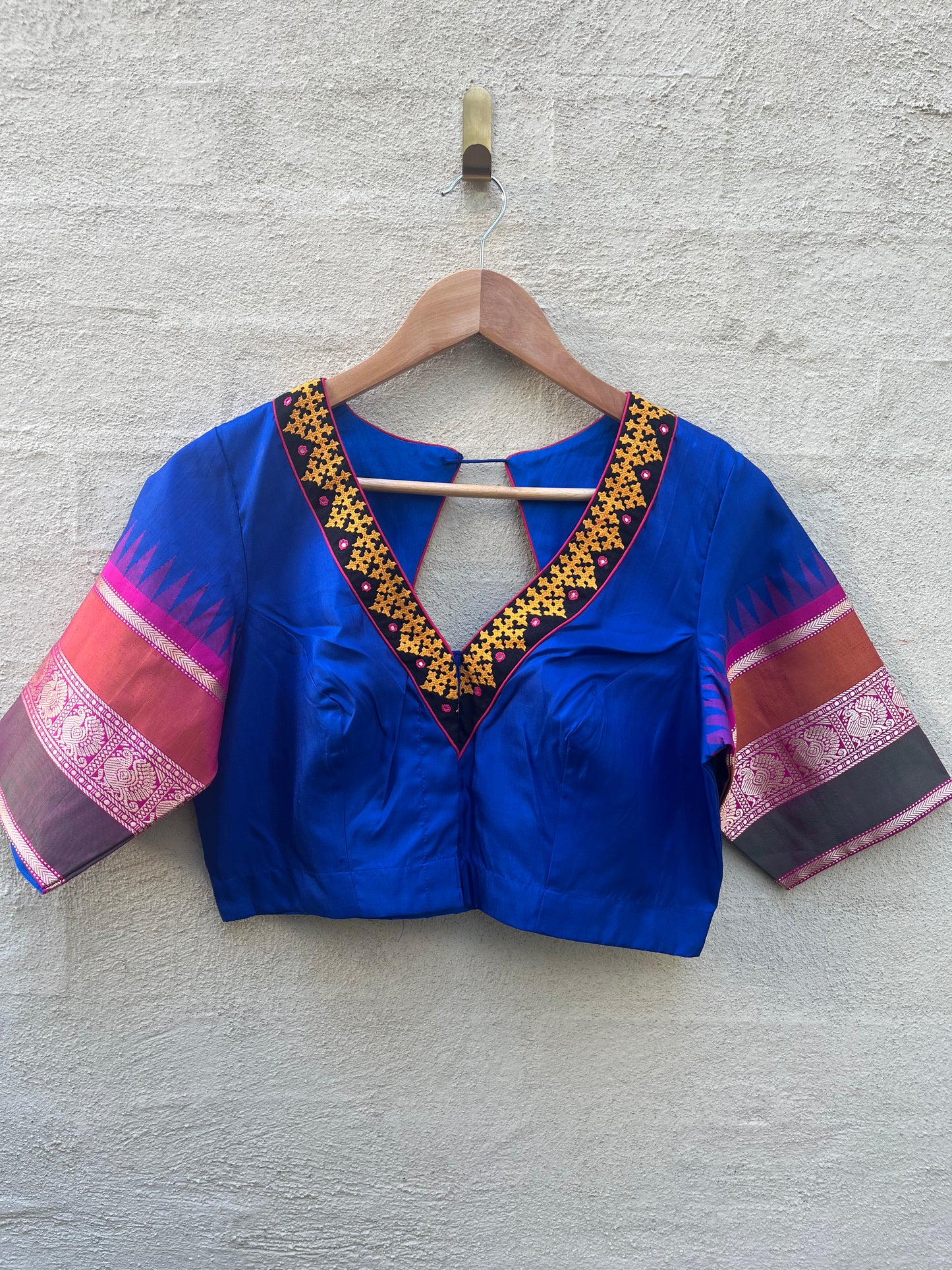 Blue Silk Kanjeevaram Blouse