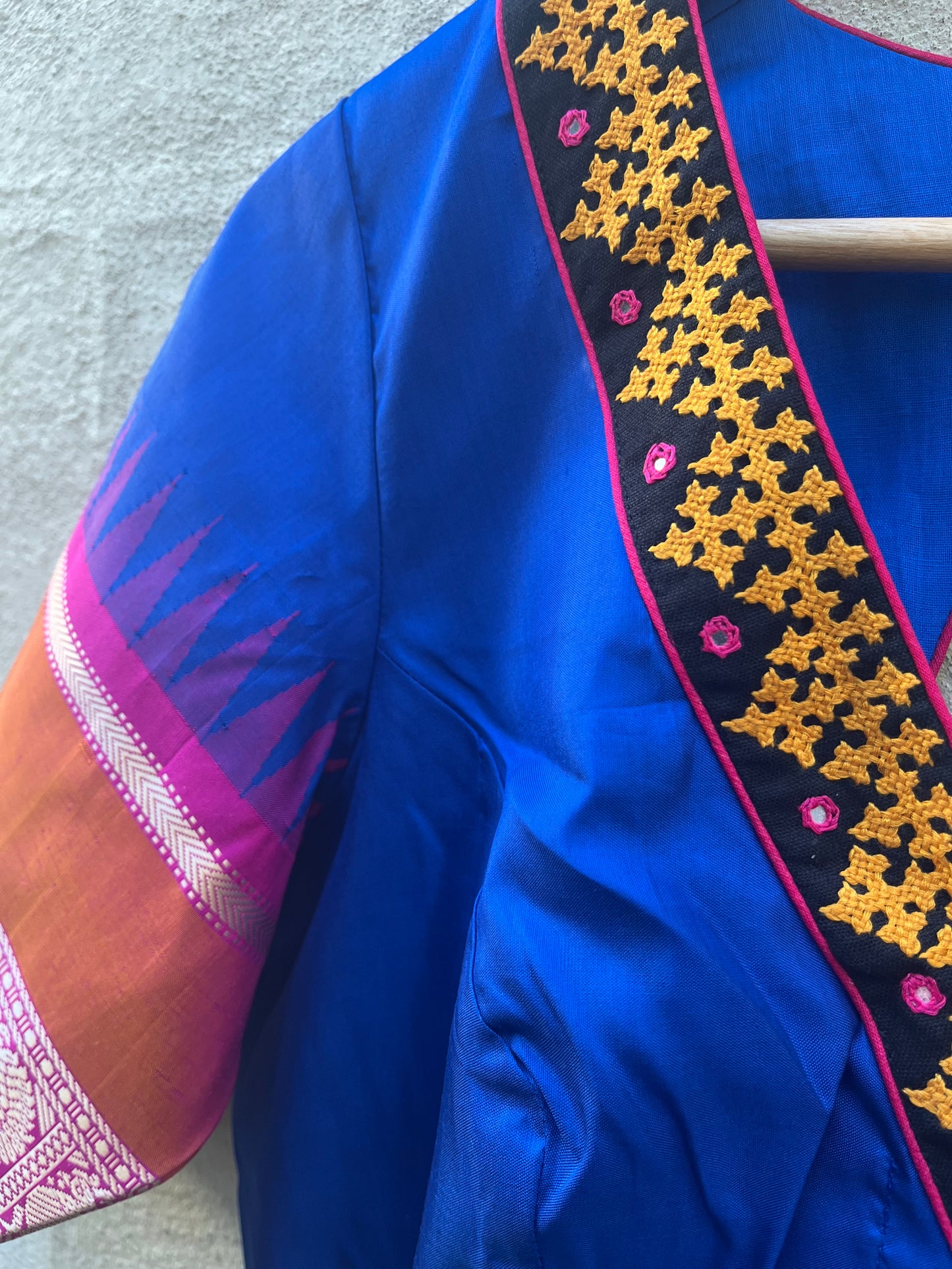 Blue Silk Kanjeevaram Blouse