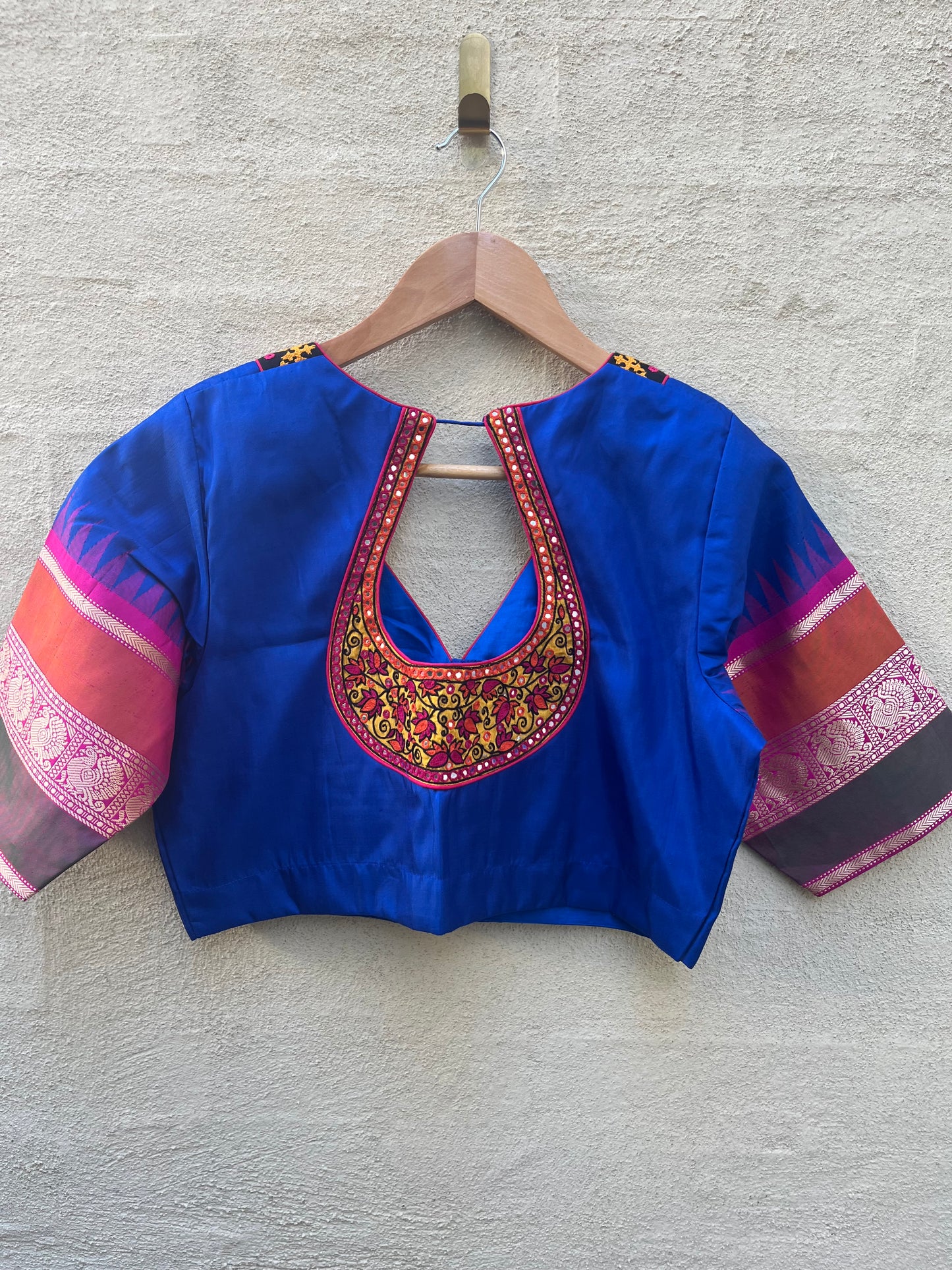 Blue Silk Kanjeevaram Blouse