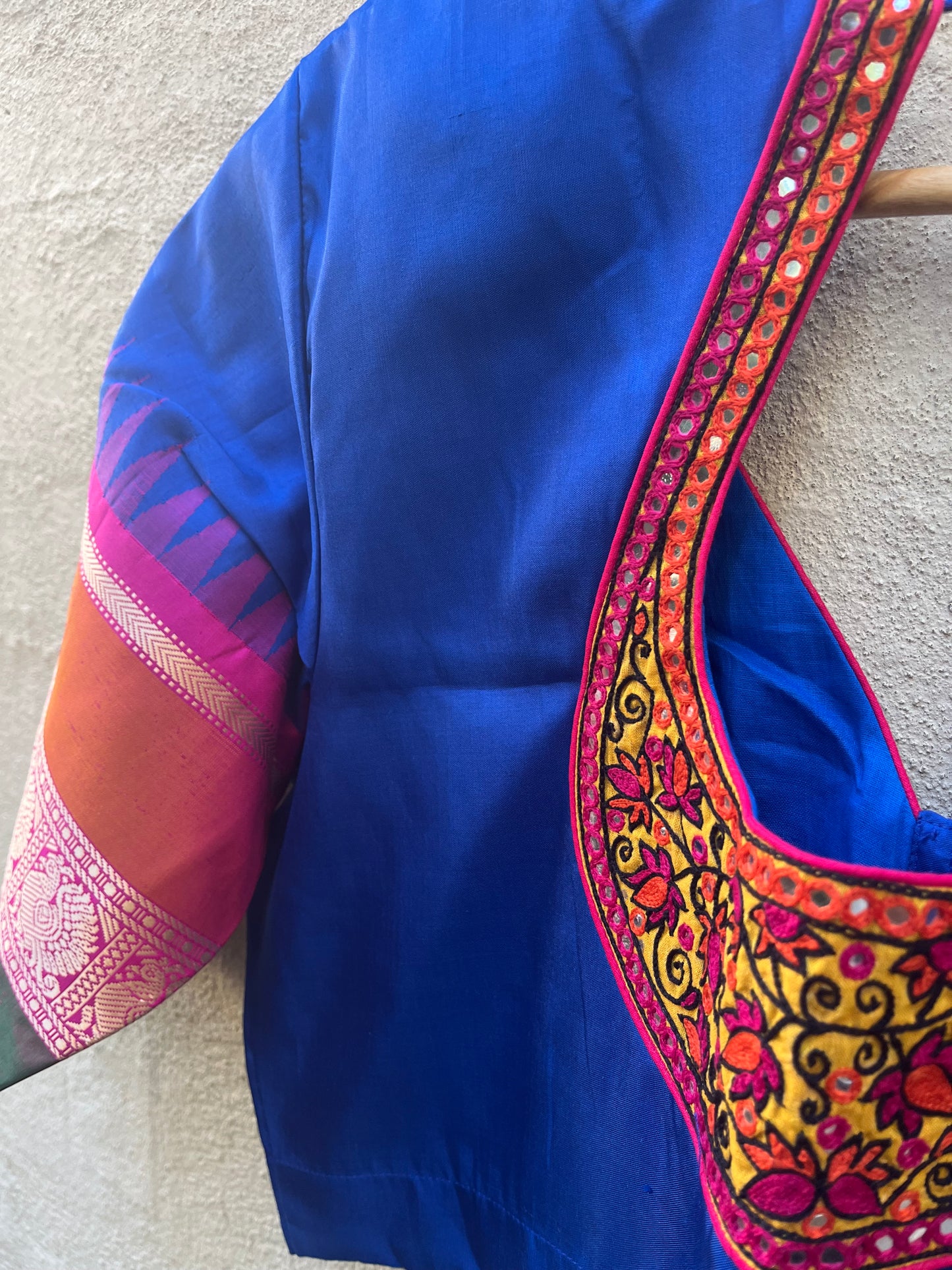 Blue Silk Kanjeevaram Blouse