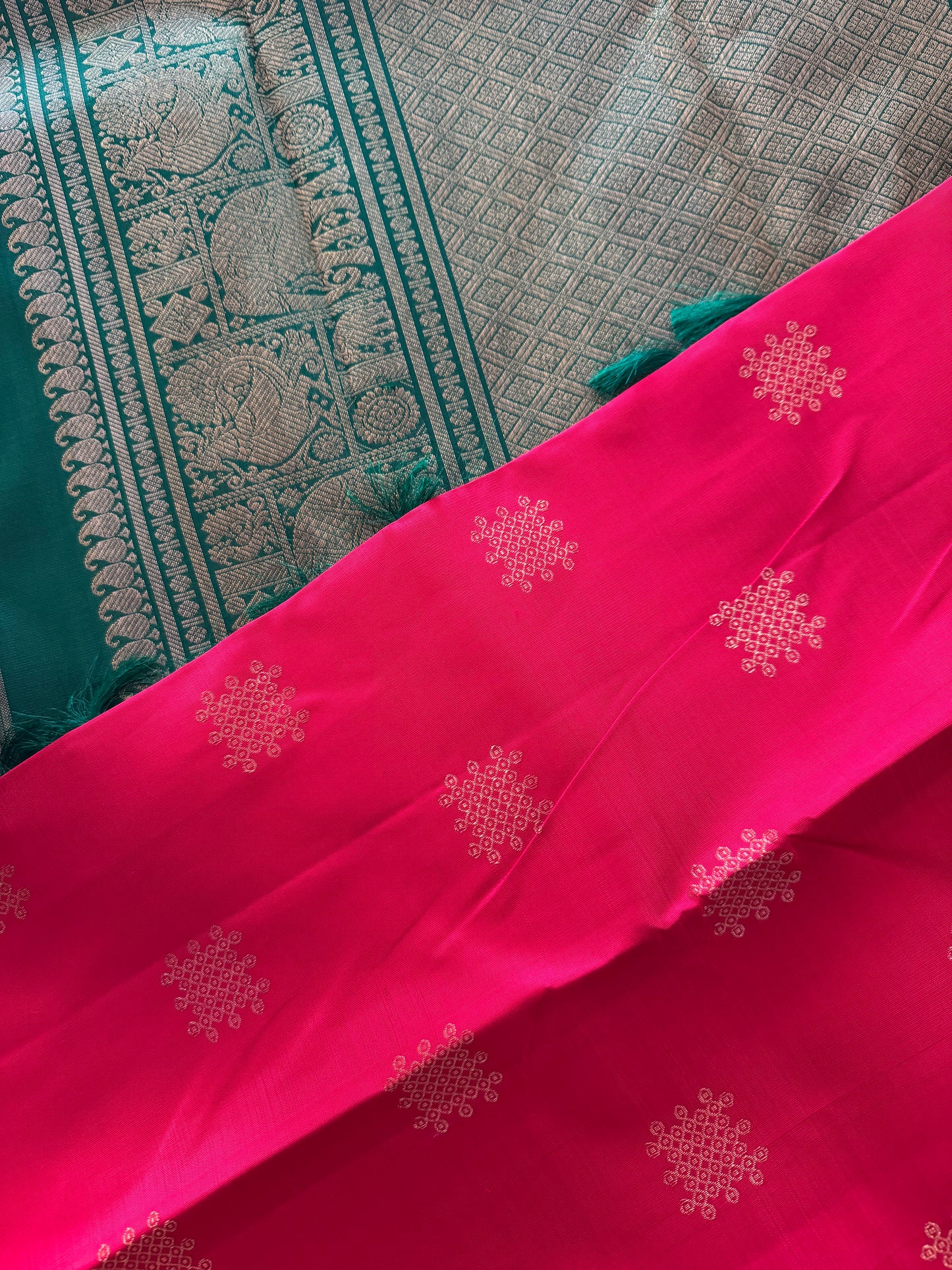 Chilly Red and Green -Kanjivaram Silk Saree