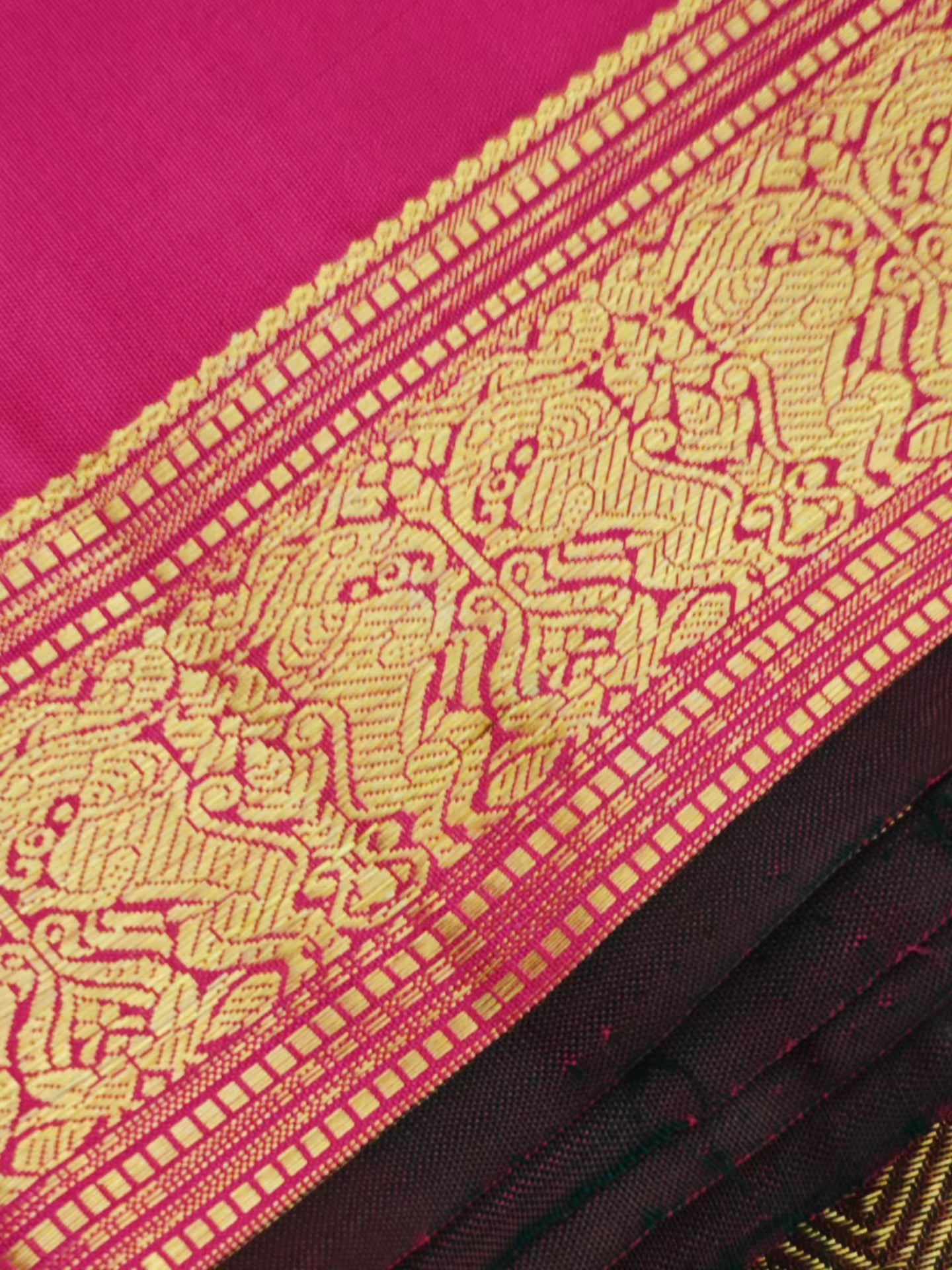 Pink and Green -Kanjivaram Silk Saree