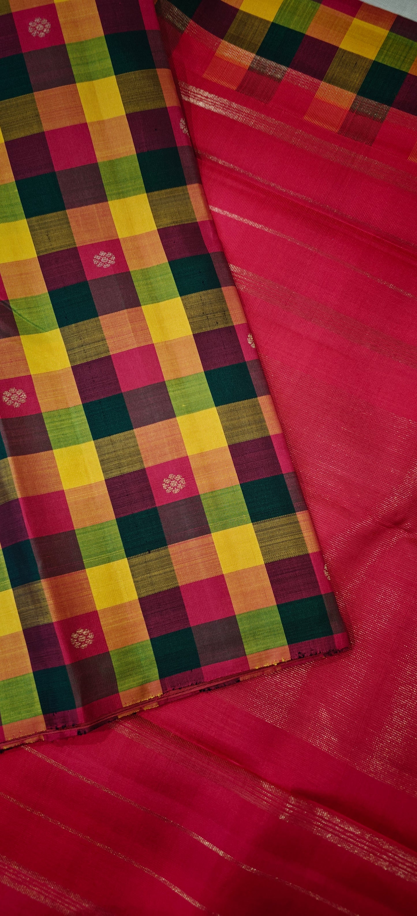 Madras Checks Kanjivaram silk saree