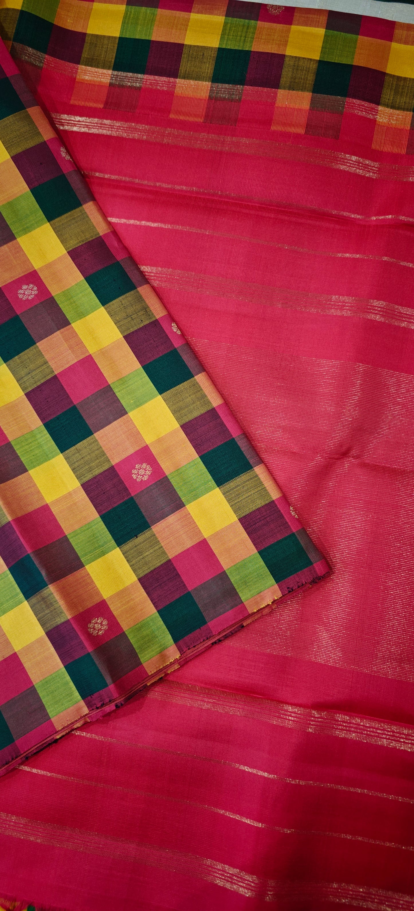 Madras Checks Kanjivaram silk saree