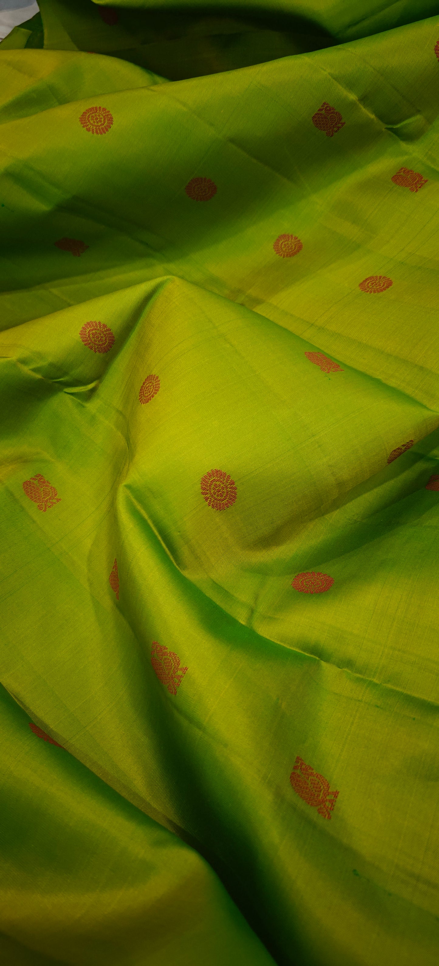 Fresh Green blue double pallu kanjivaram silk saree