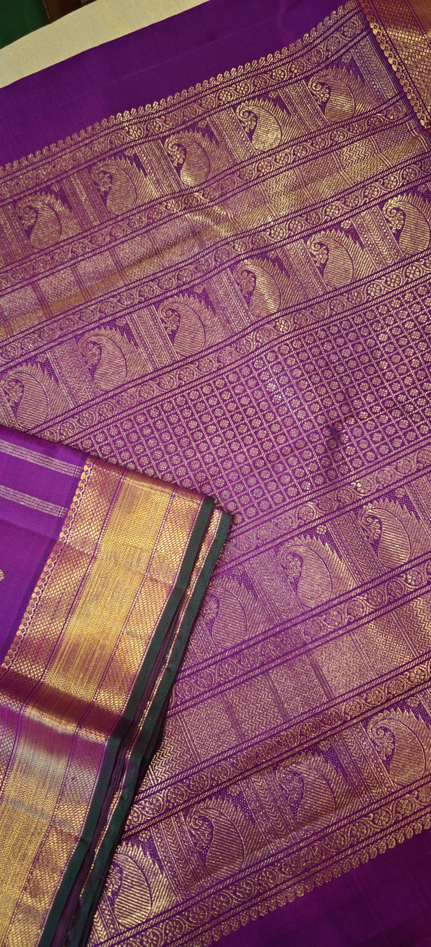 Vadamalli monotone kanjivaram silk sari