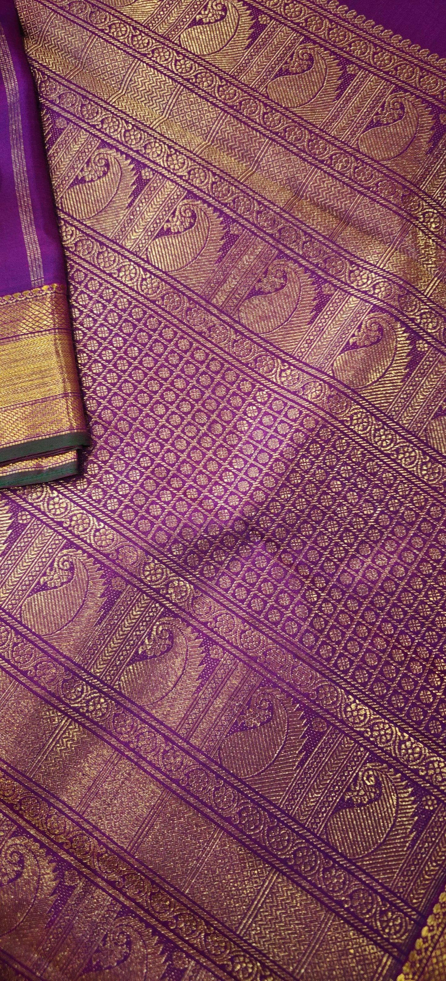 Vadamalli monotone kanjivaram silk sari