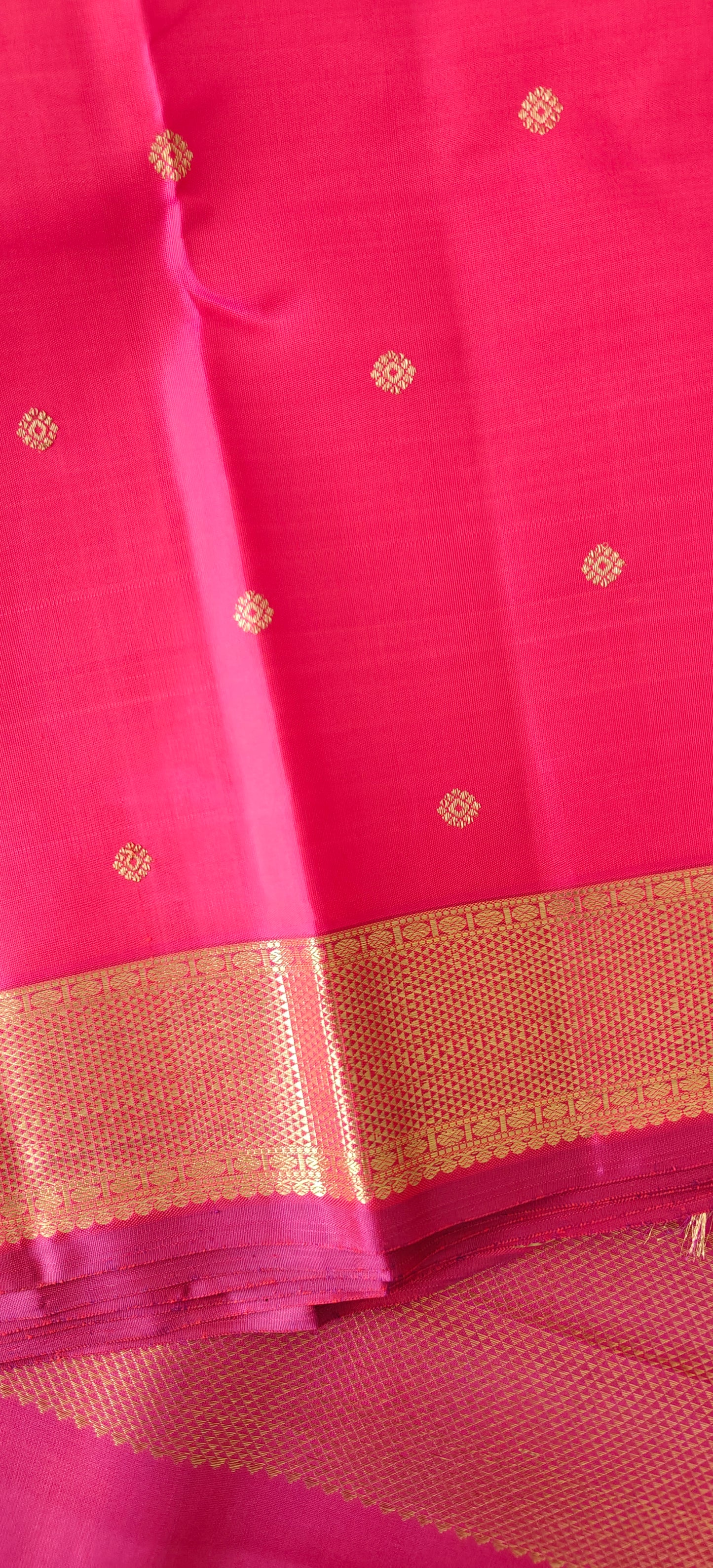 Rani Pink Kanjivaram Saree | 3-gram Zari